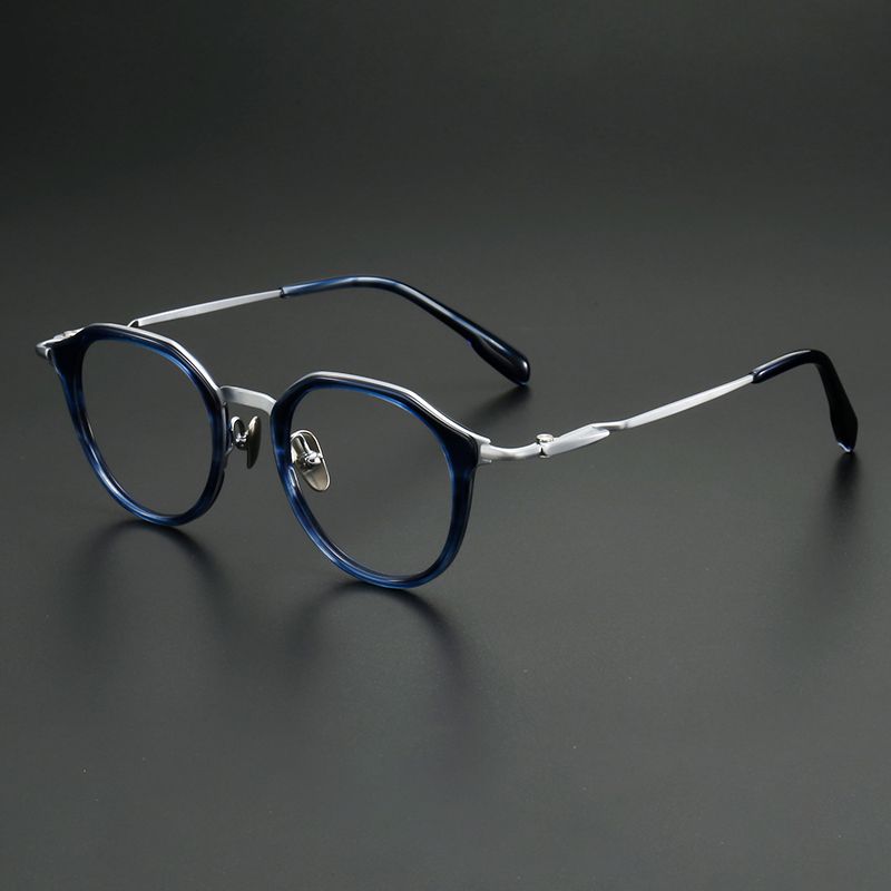 纯钛大框高度近视 镜片宽48 型号0058