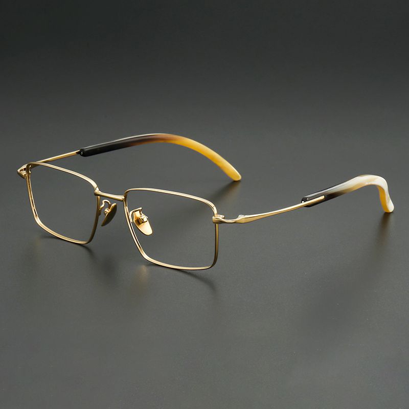 纯钛+牛角超轻 镜片宽53 型号5808