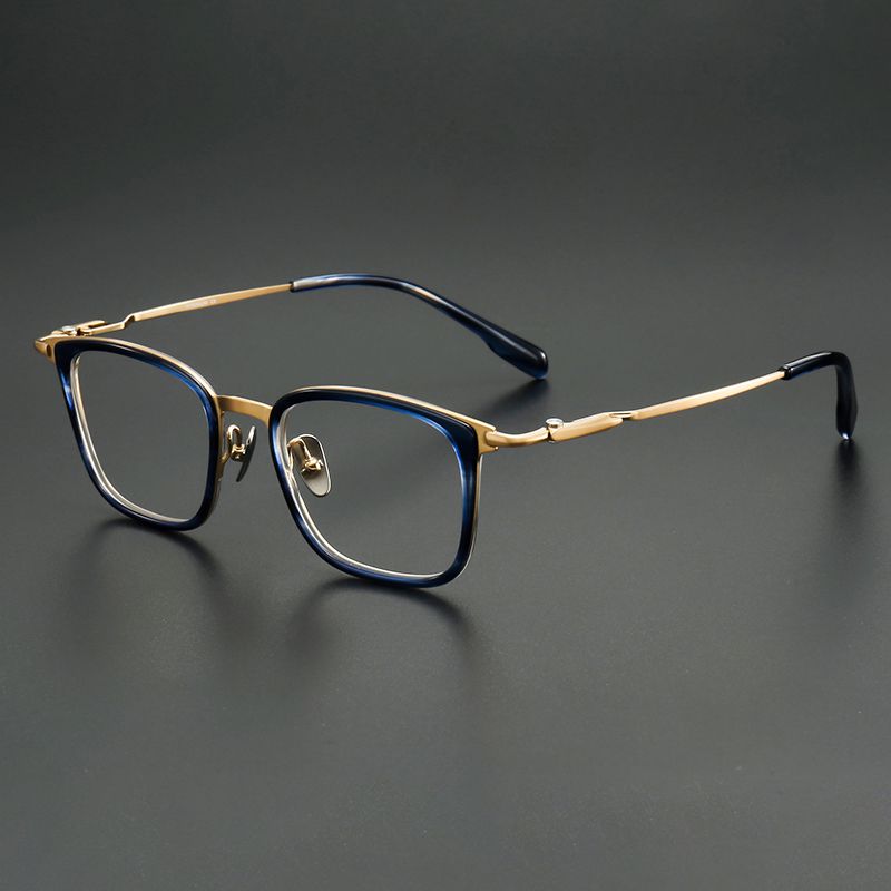 纯钛高度近视大框 镜片宽51 型号0057