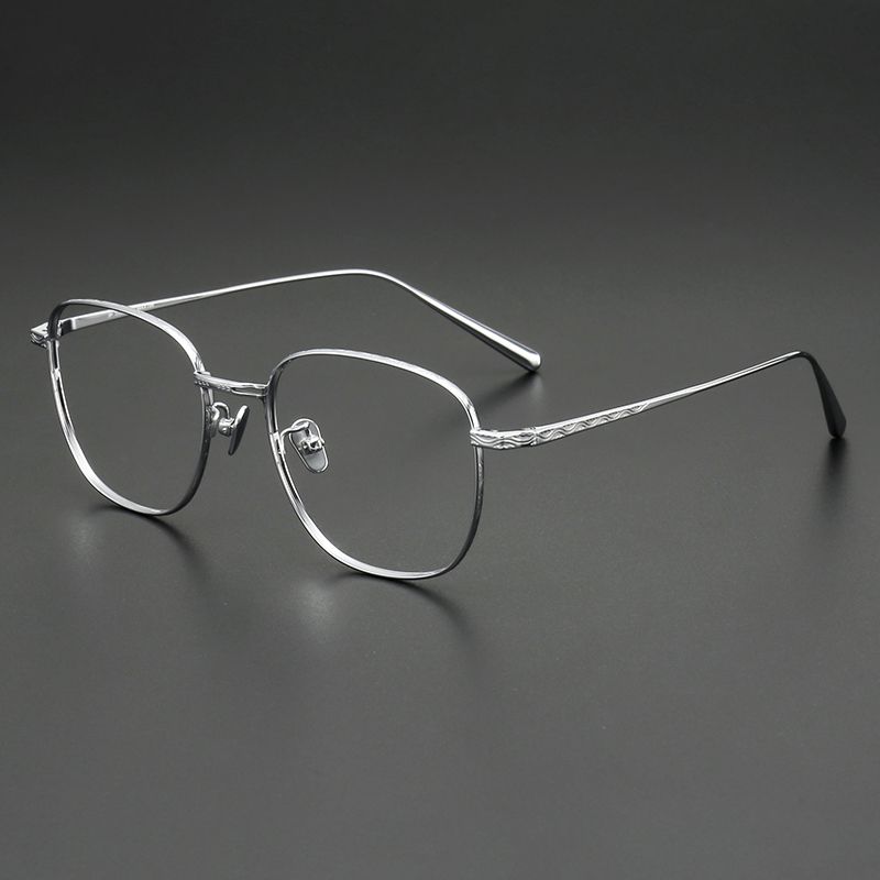 纯钛雕花镜腿 大码镜片宽54 小码镜片宽51 型号1074