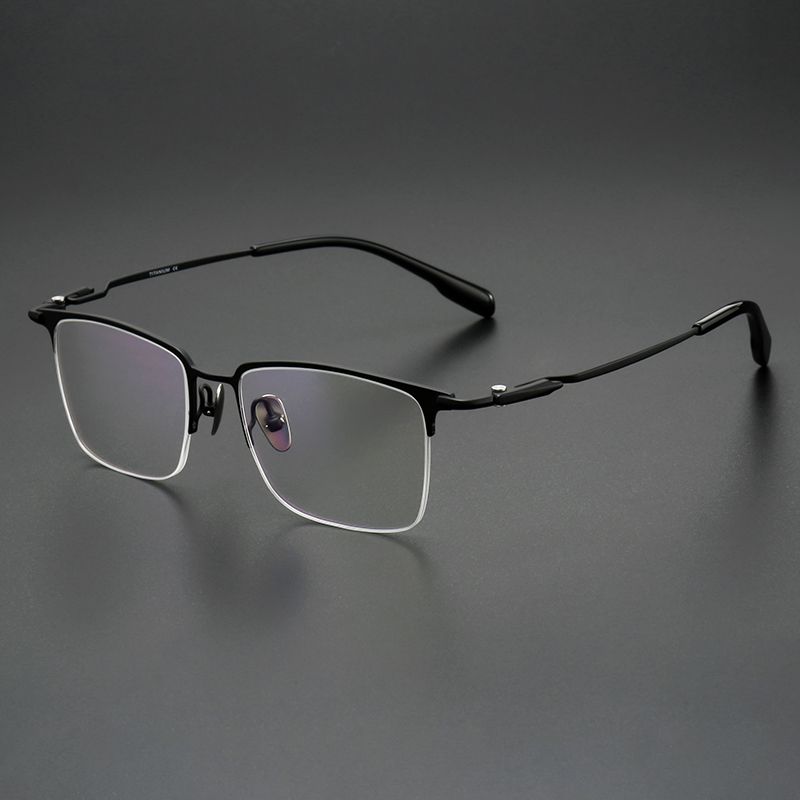 纯钛大框半框 镜片宽54 型号0063