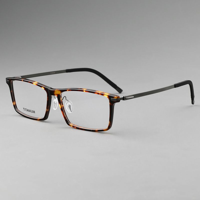 纯钛镜腿板材镜框超轻 镜片宽56 型号V429