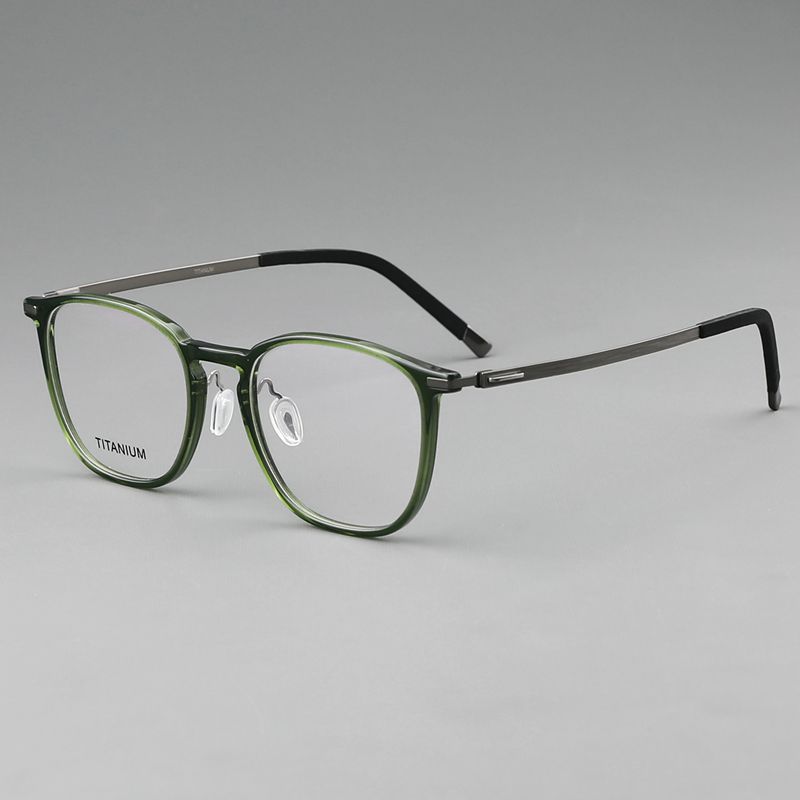 纯钛镜腿板材镜框超轻 镜片宽51 型号V482