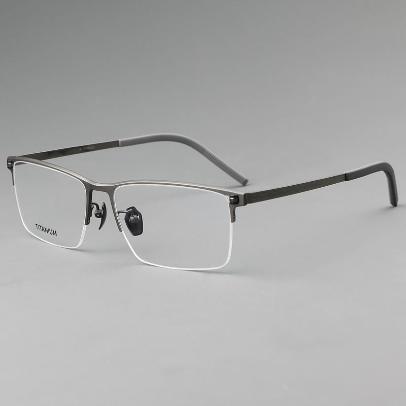 纯钛无螺丝半框 镜片宽60 型号8105