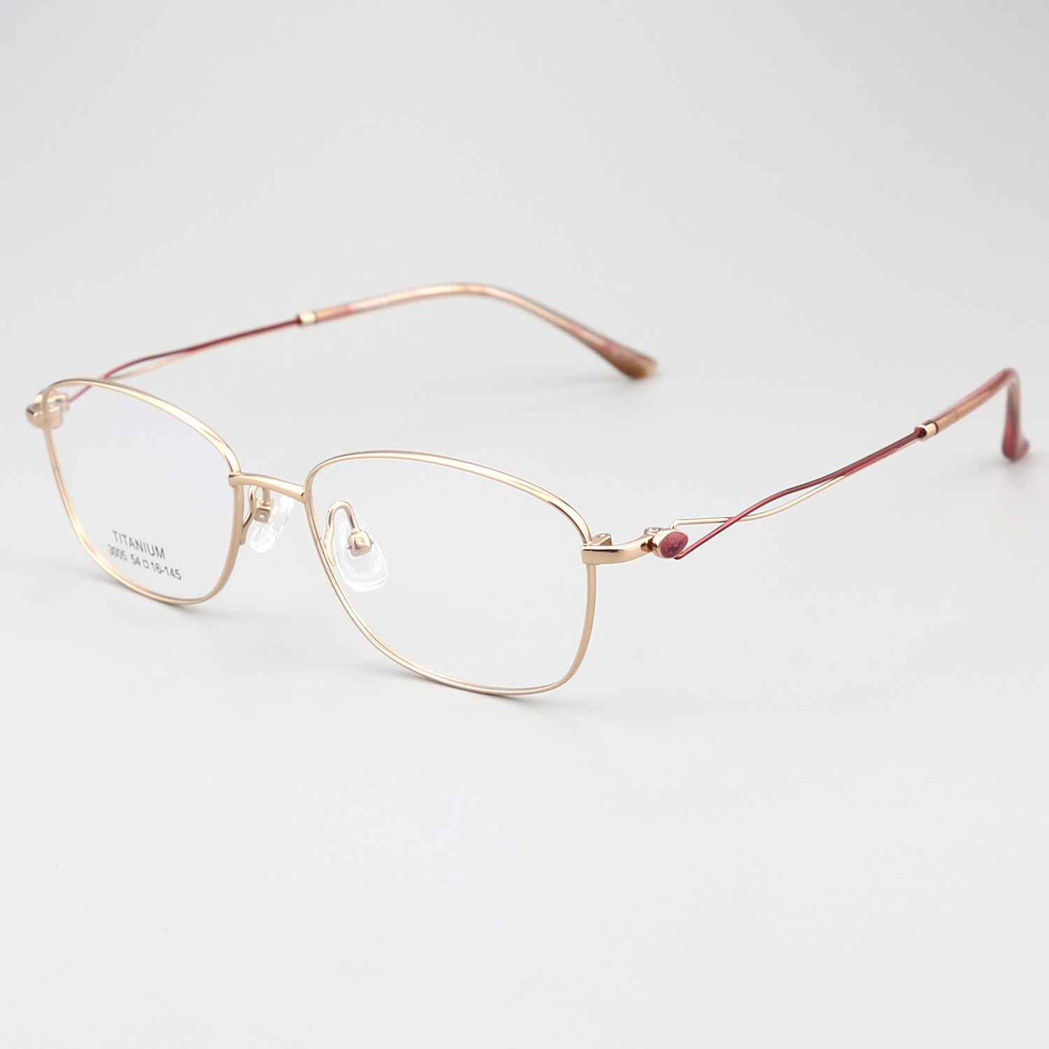 纯钛镶钻 镜片宽54 型号3005