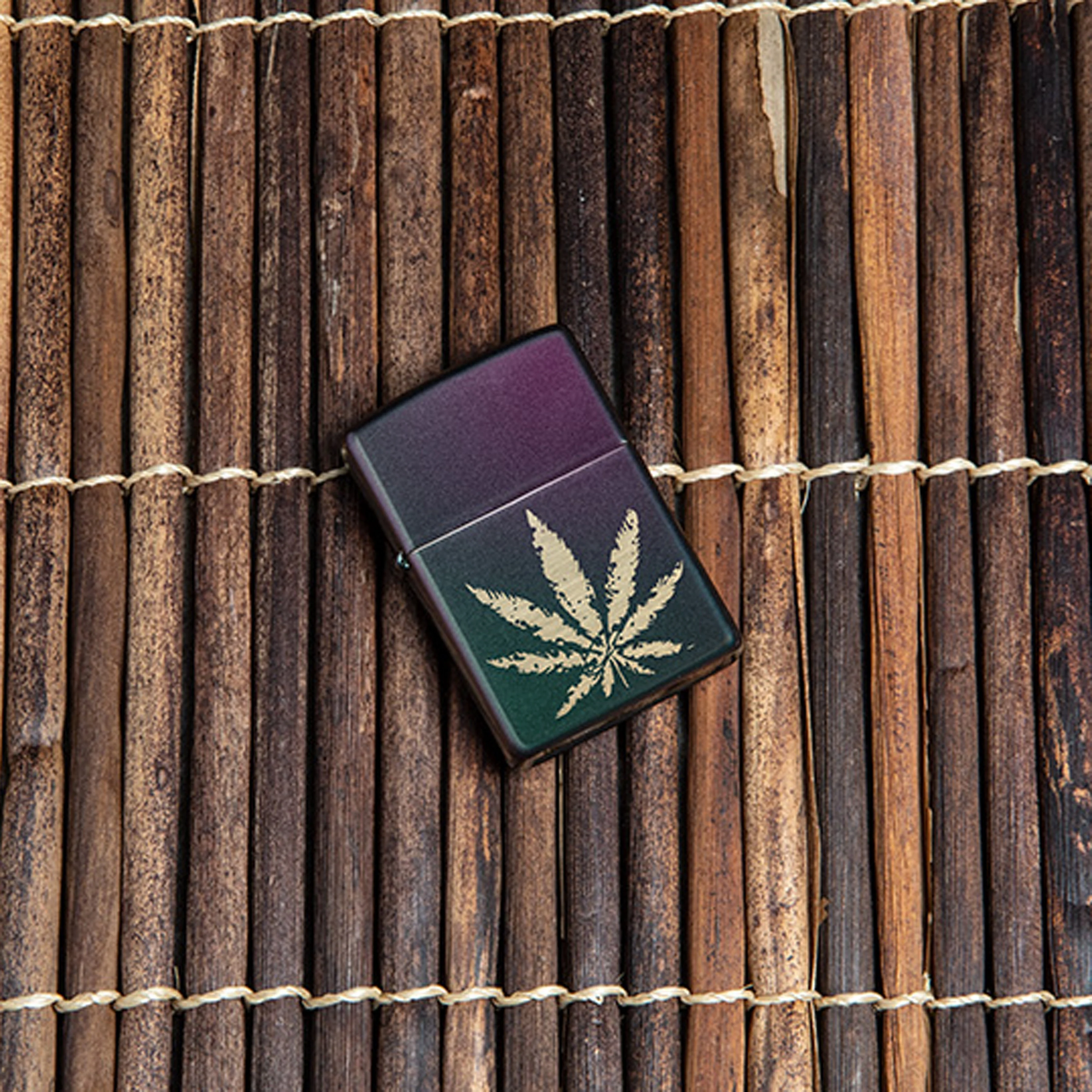 Iridescent Marijuana Leaf