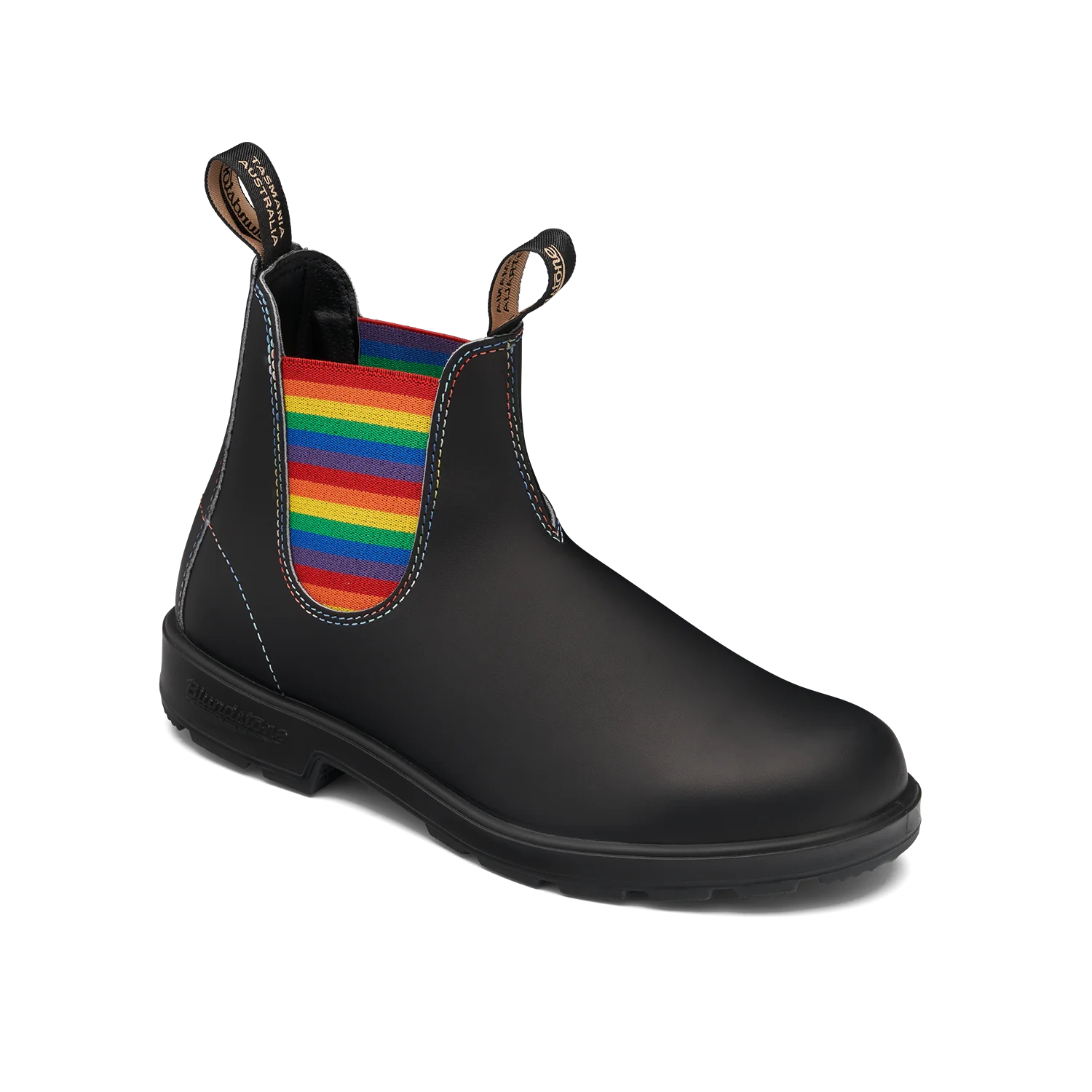 Blundstone 2105 - Original Black with Rainbow Elastic and Contrast Stitching