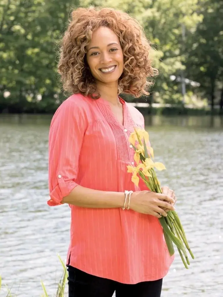 Perfect Pintuck Cotton Tunic With 3/4 Sleeves