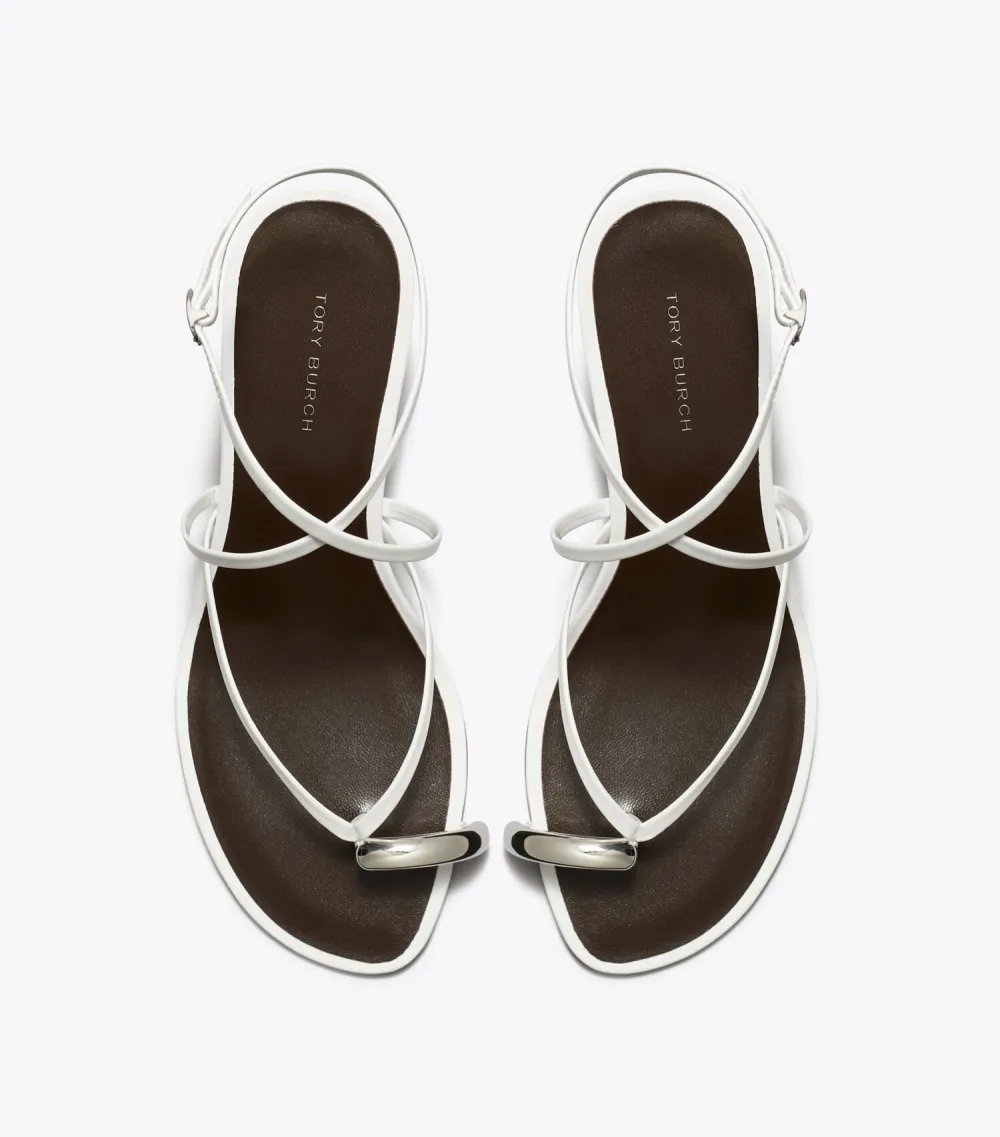 Pierced Multi-Strap Heeled Sandal