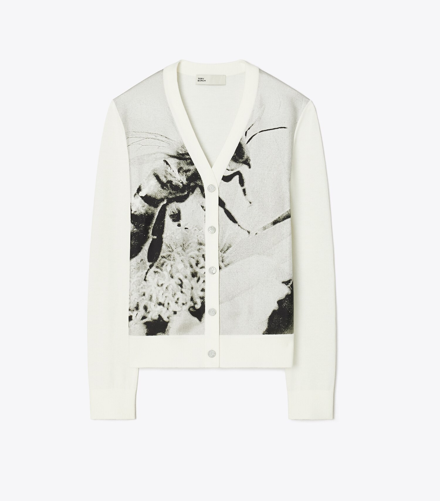 Silk-Front Cotton Cardigan
