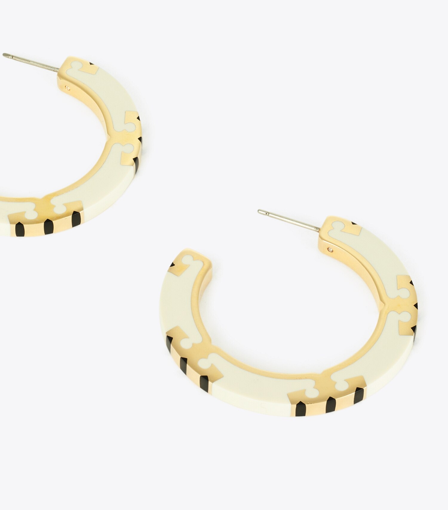 T Stripe Hoop Earrings