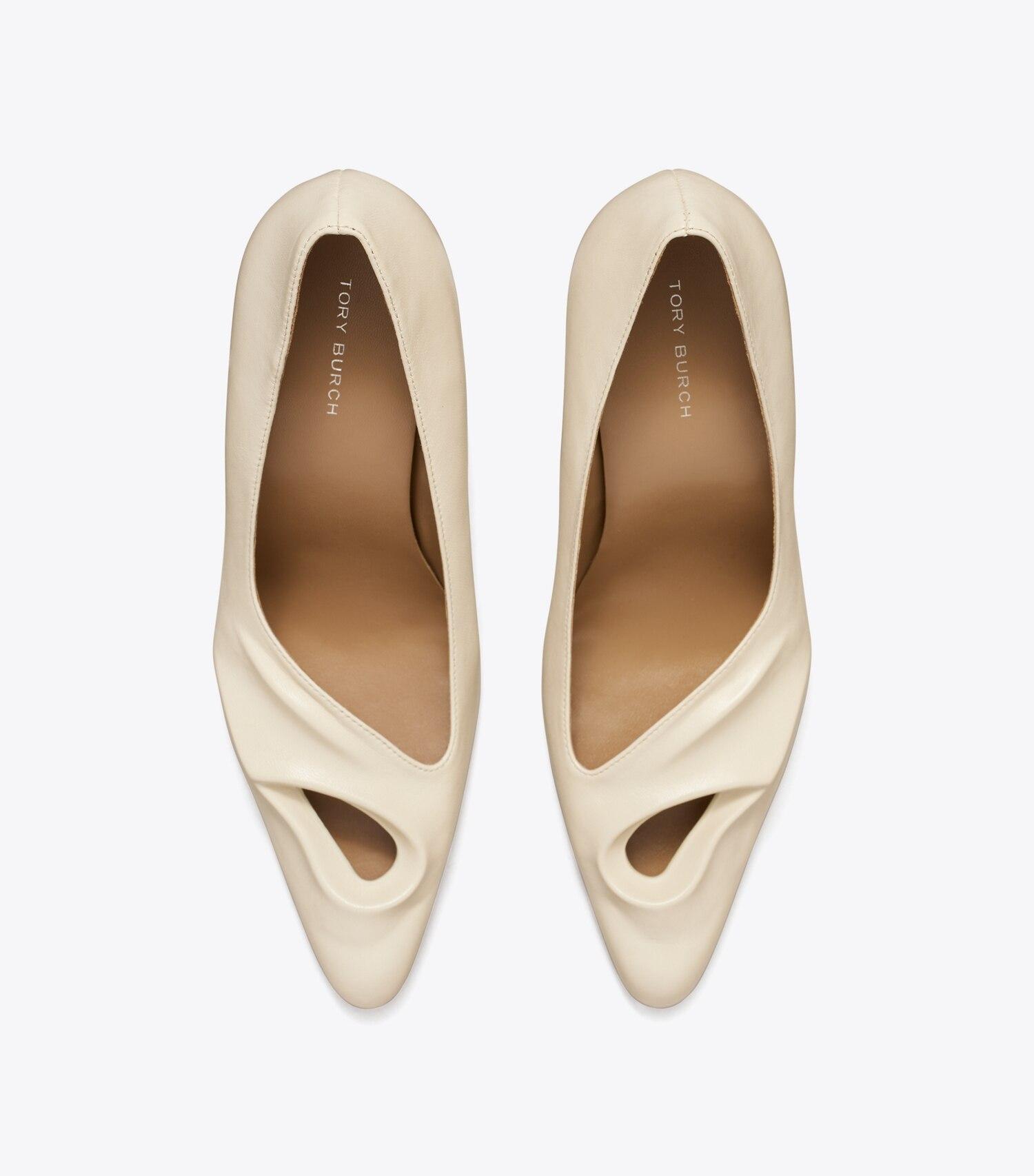 Sculpted Peep-Toe Pump