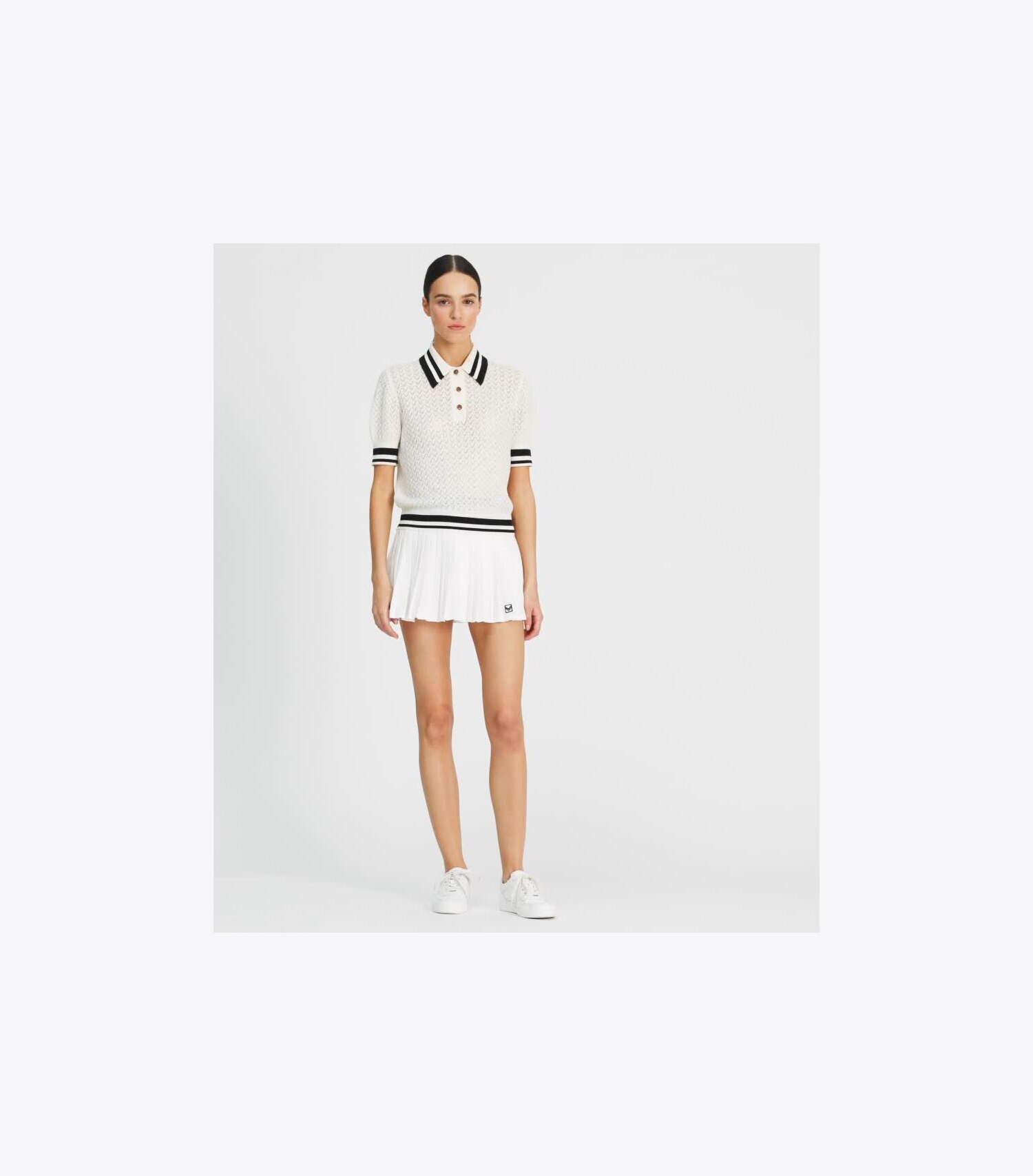 Cotton Pointelle Polo