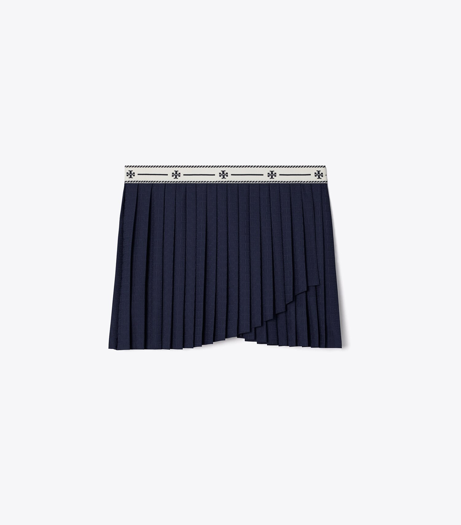 Jacquard Performance Jersey Pleated Overlay Skirt