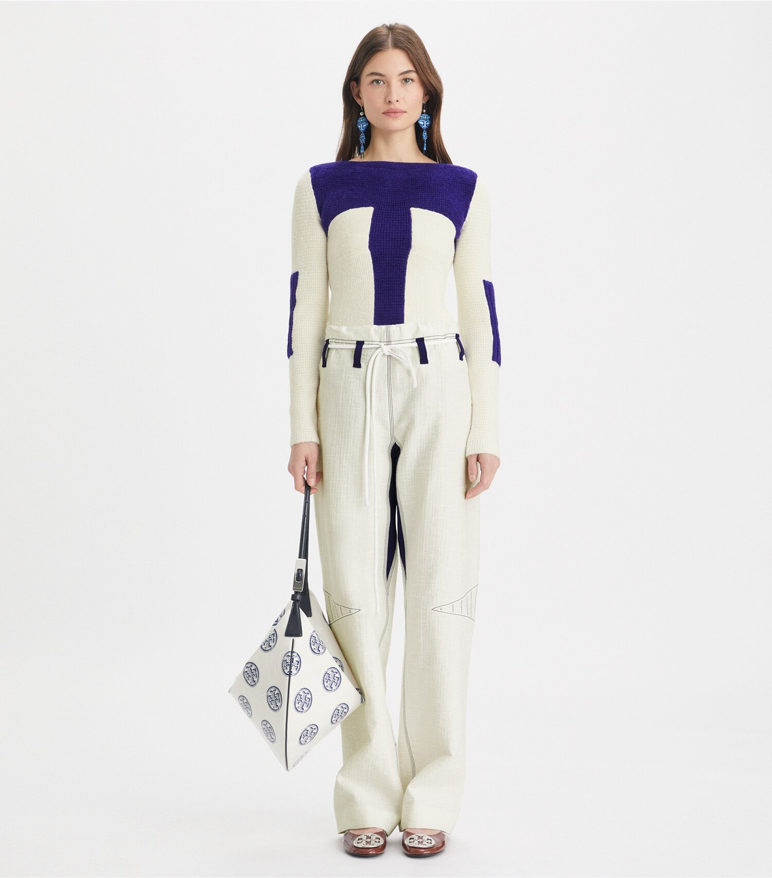 Wide-Leg Cotton Pants