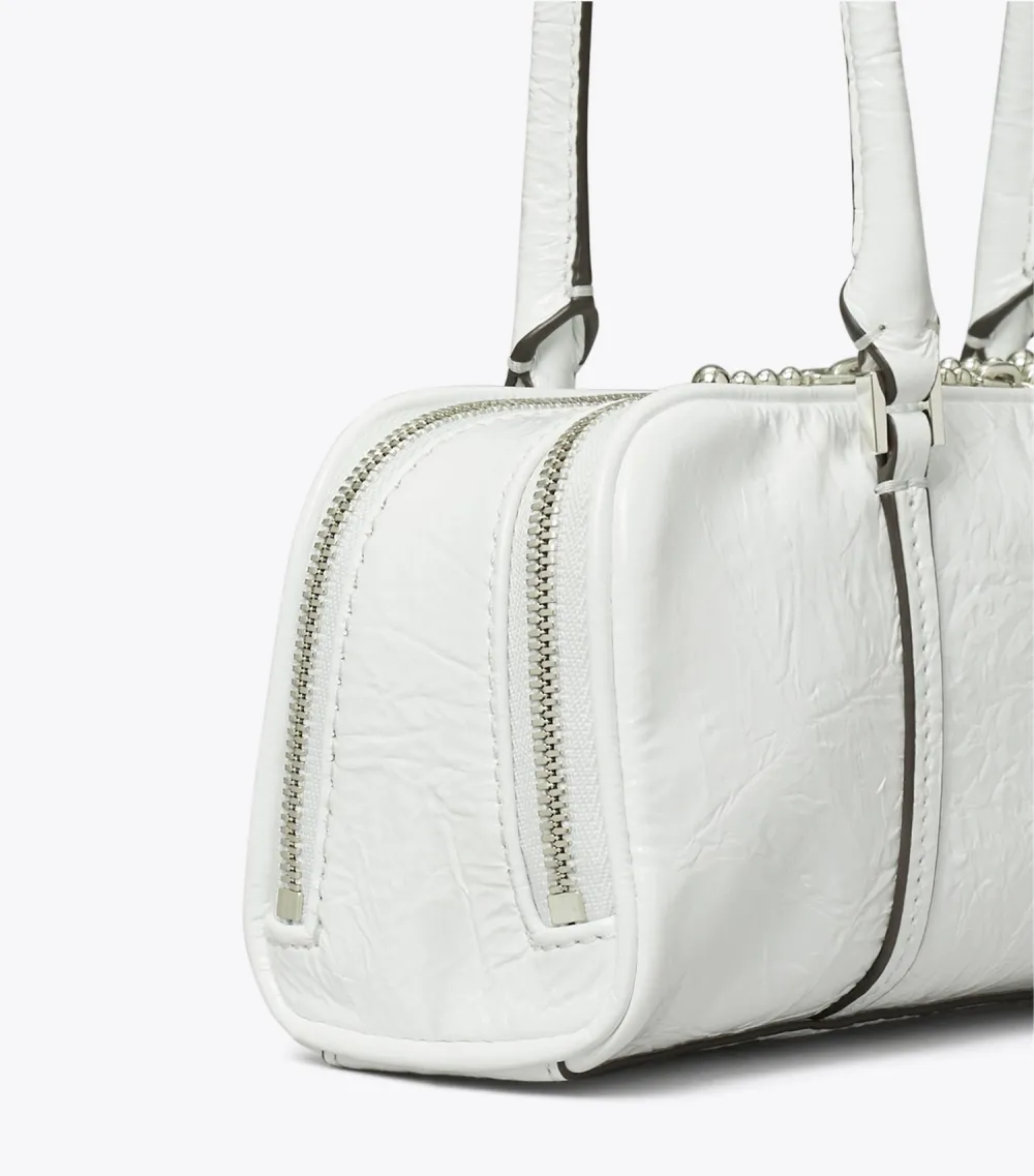 Mini Crinkle Leather Marshmallow Satchel