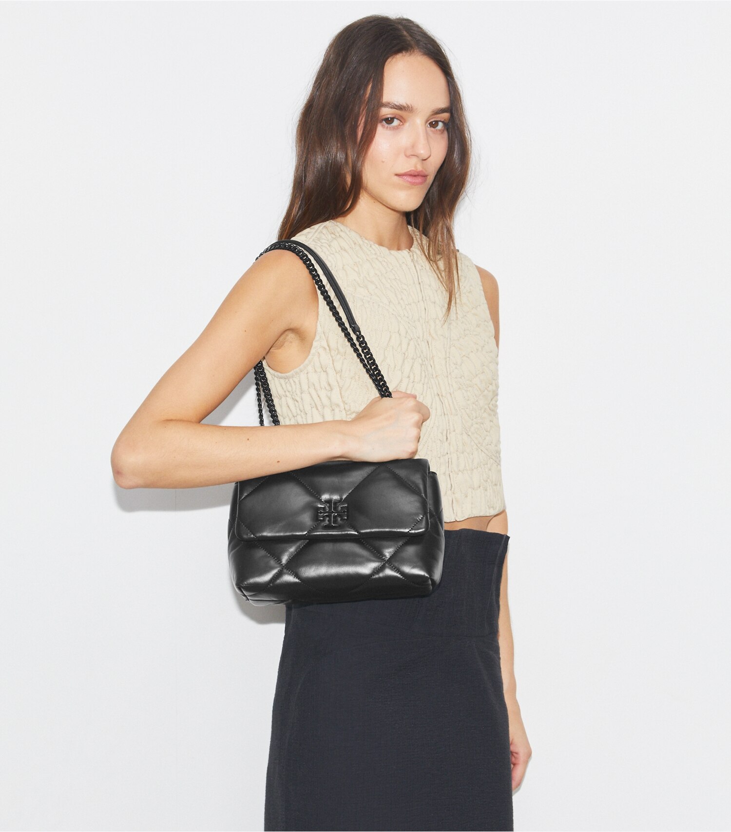 Small Kira Diamond Quilt Shoulder Bag
