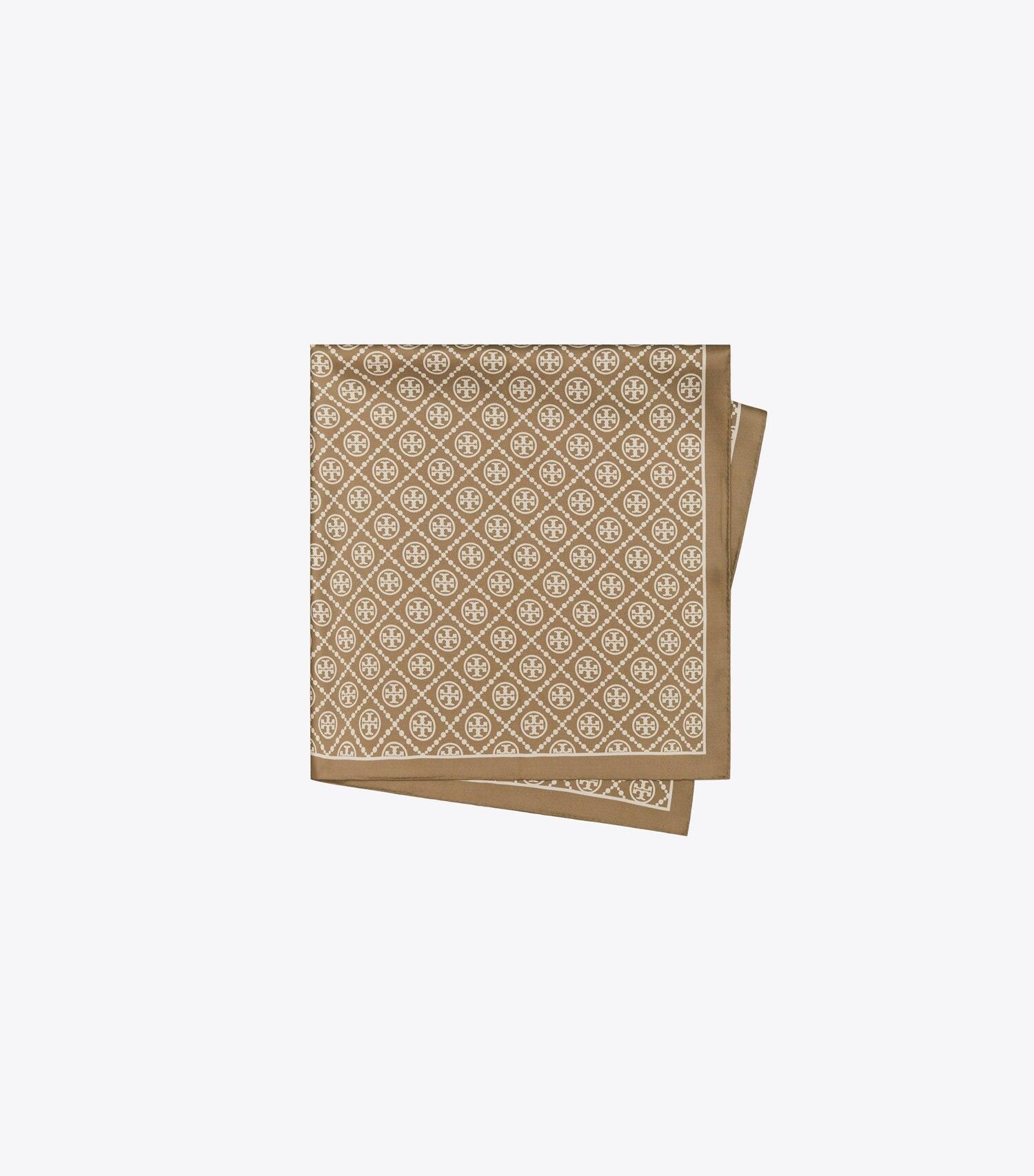 T Monogram Double-Sided Silk Square Scarf
