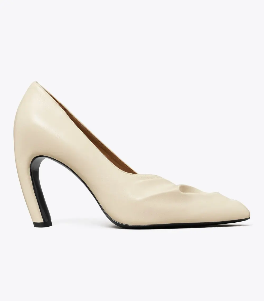 Sculpted Peep-Toe Pump