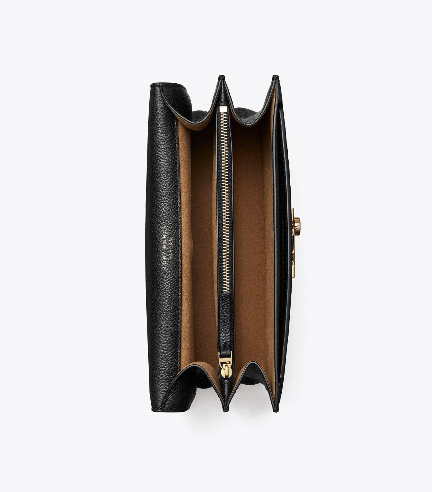 T Monogram Pebbled Shoulder Bag