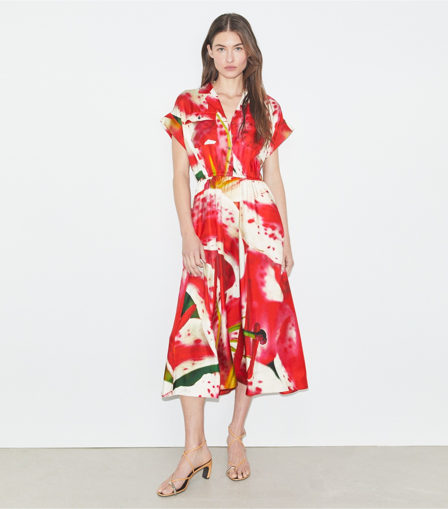 Printed Silk Twill Shirtdress