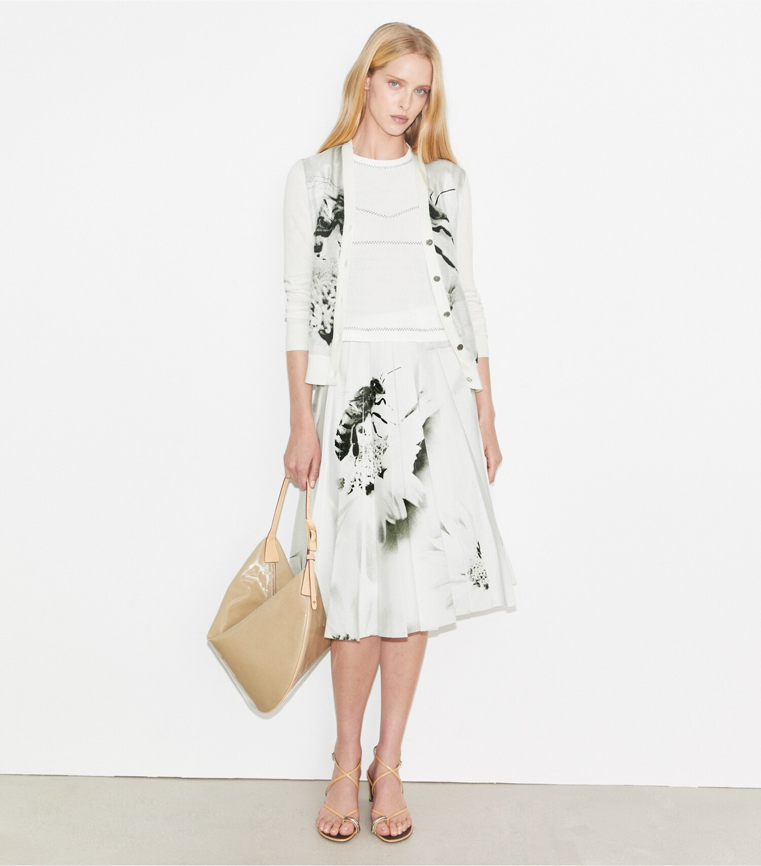 Silk-Front Cotton Cardigan