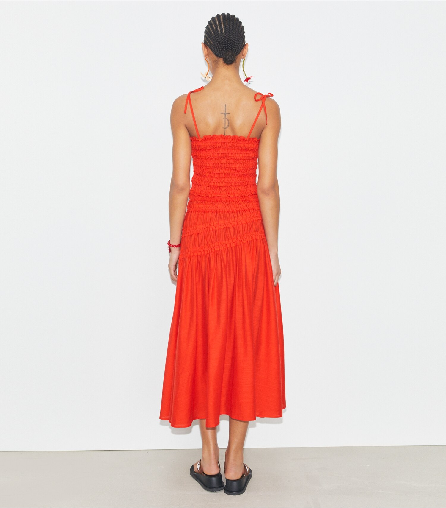 Smocked Viscose Skirt