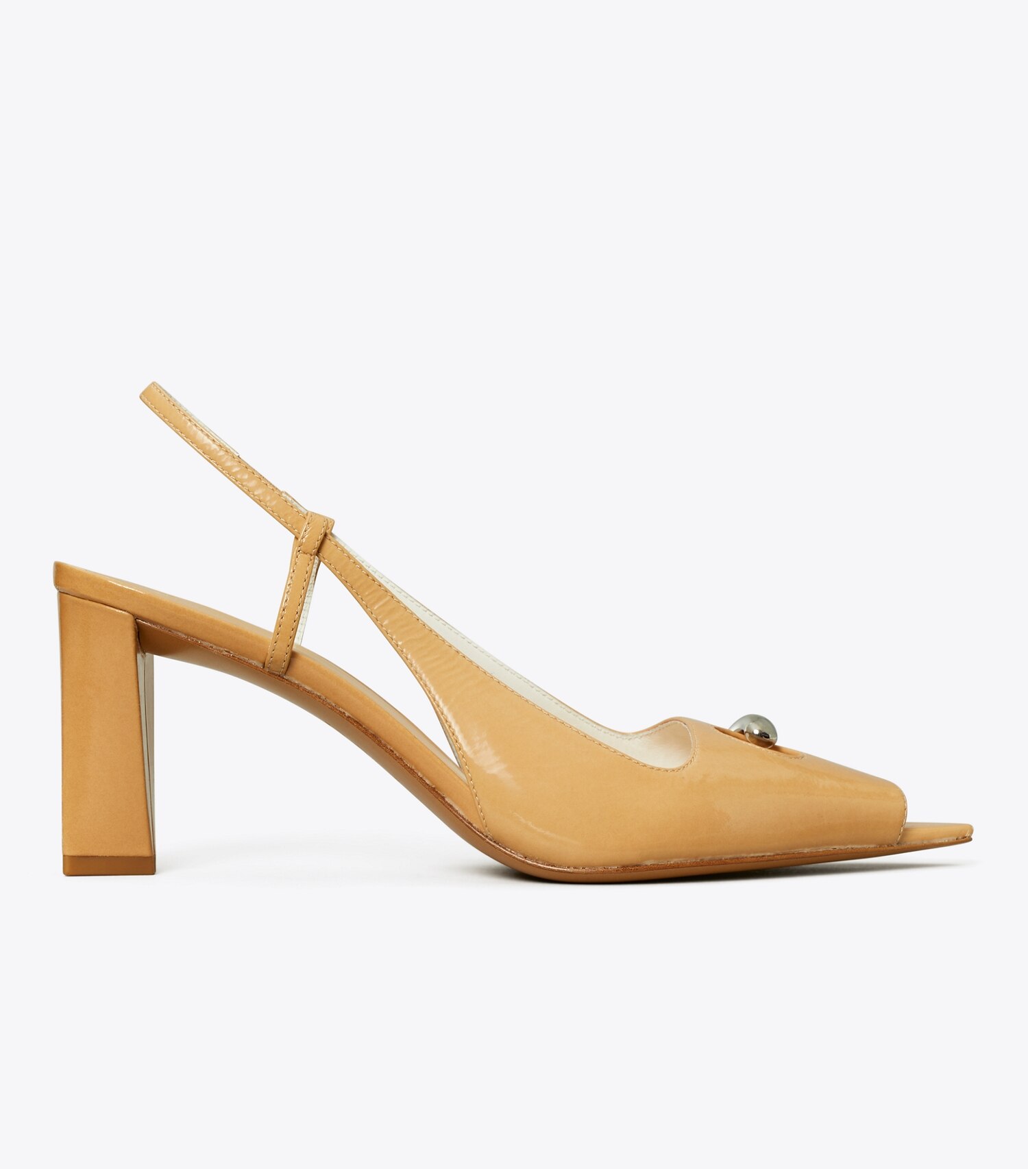 Pierced Peep-Toe Slingback