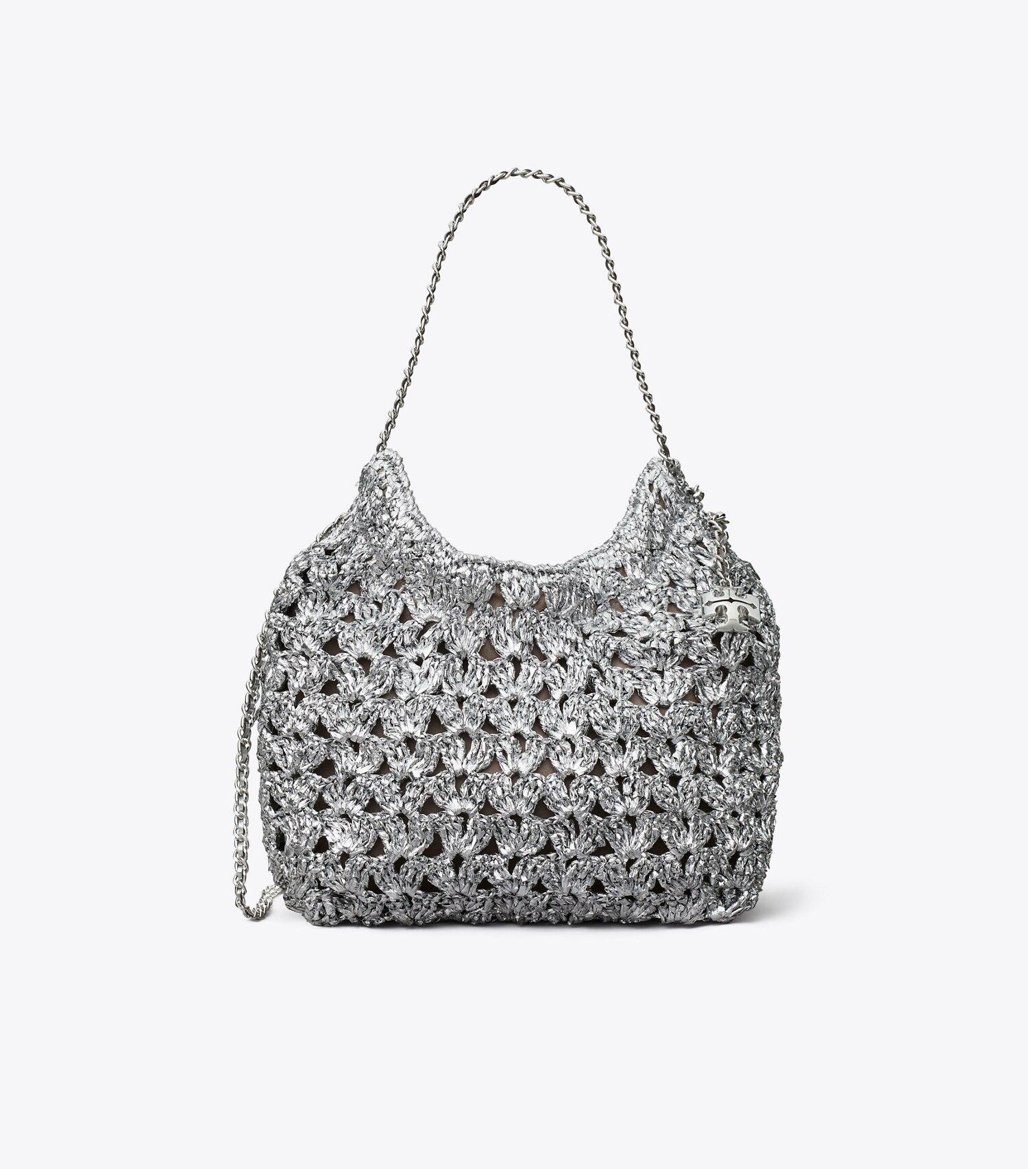 Mini Fleming Woven Hobo Bag