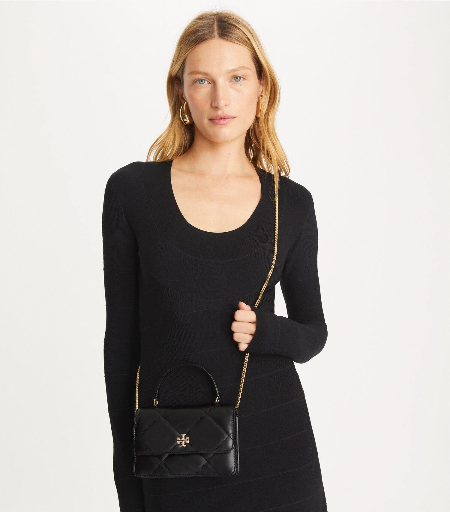 Mini Kira Diamond Quilt Pav�� Logo Top-Handle Crossbody