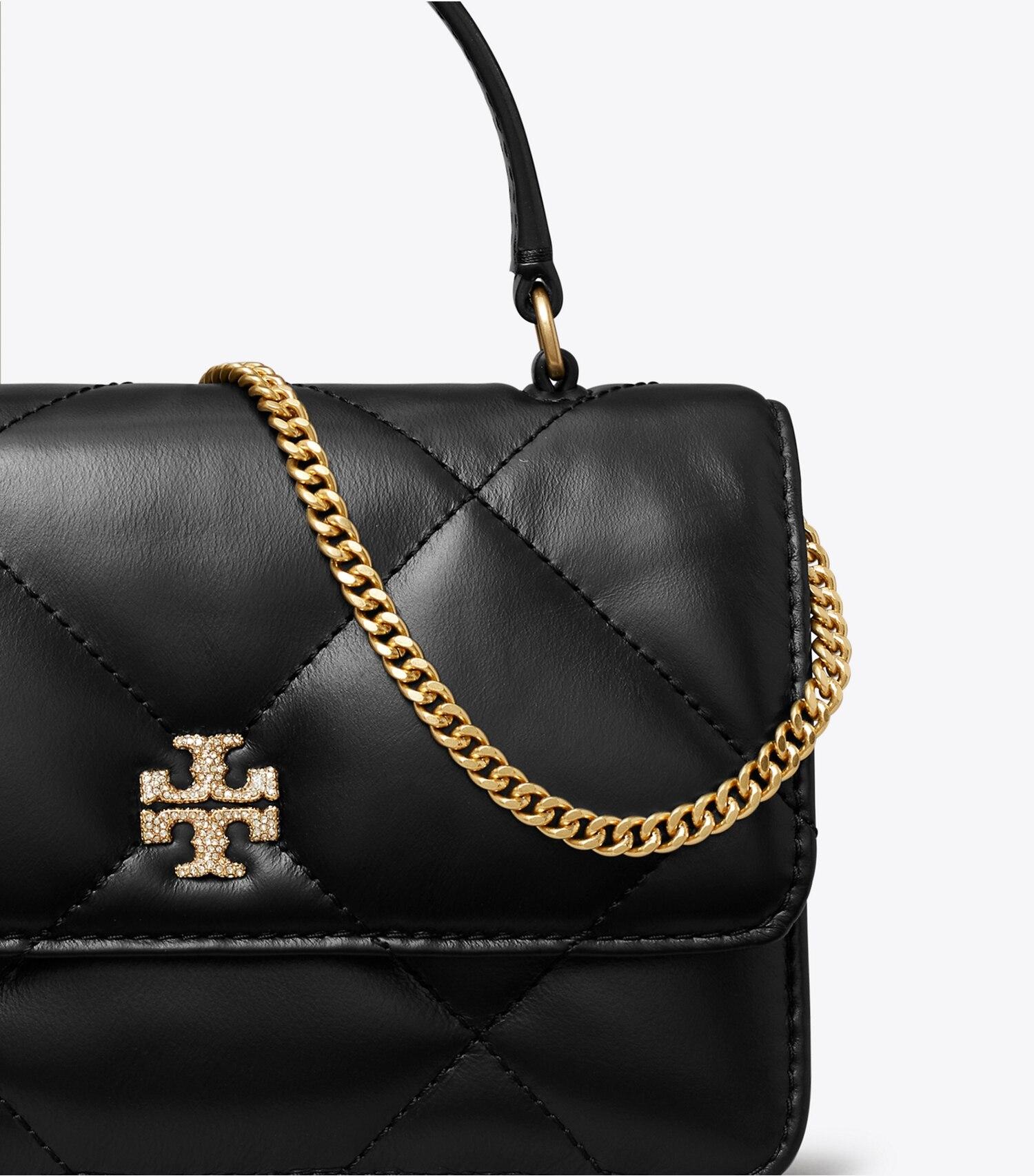 Mini Kira Diamond Quilt Pav�� Logo Top-Handle Crossbody