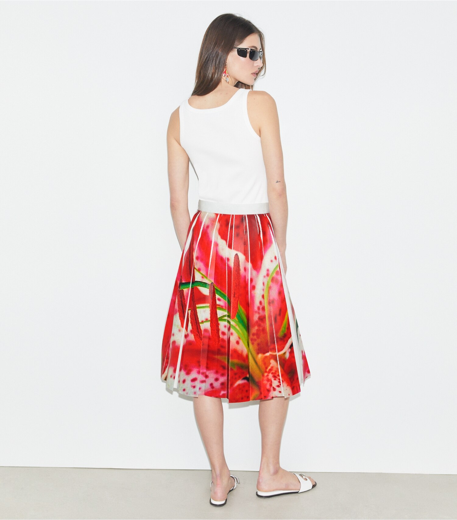 Printed Twill Skirt