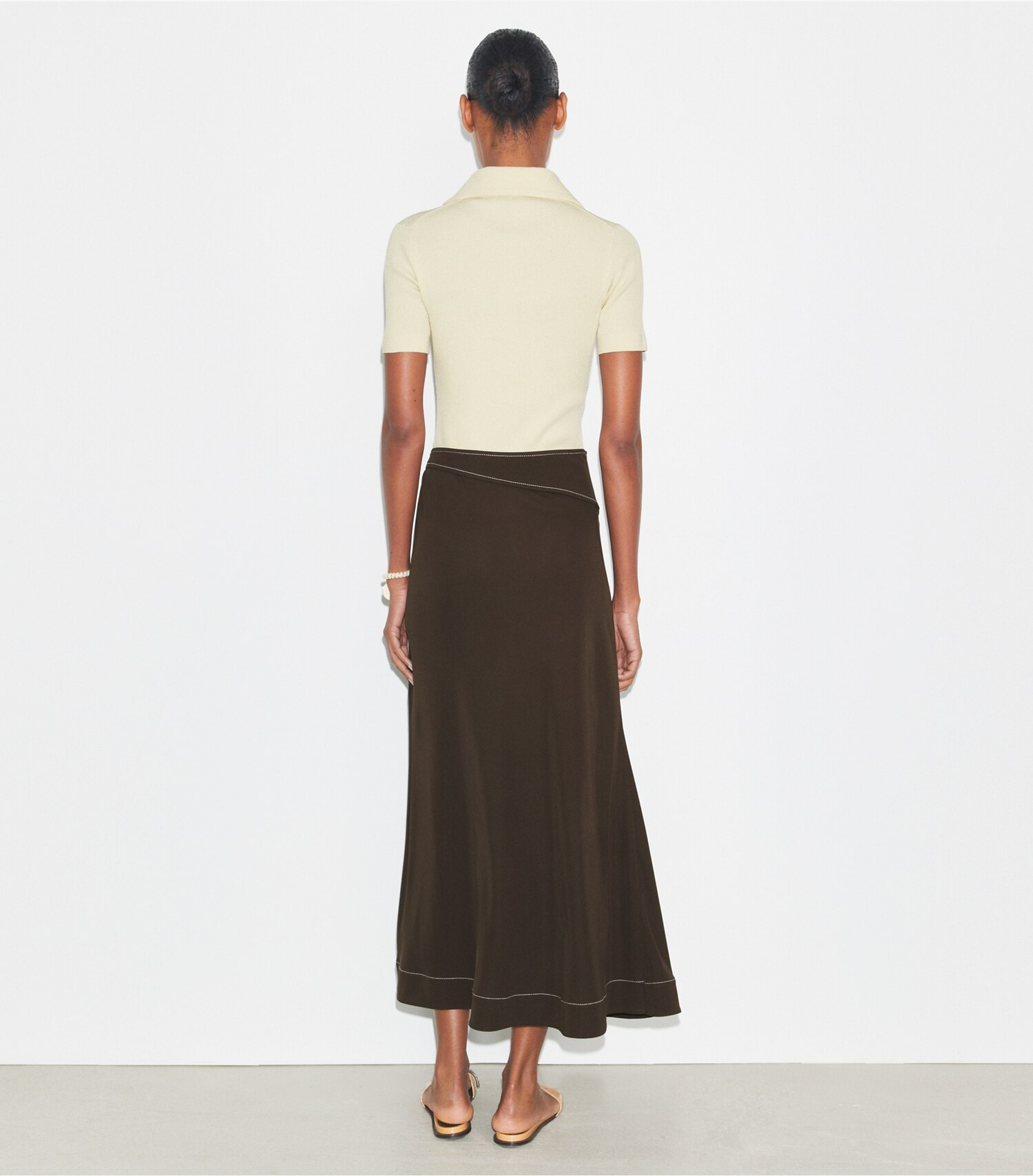 Viscose Ribbed Polo Sweater