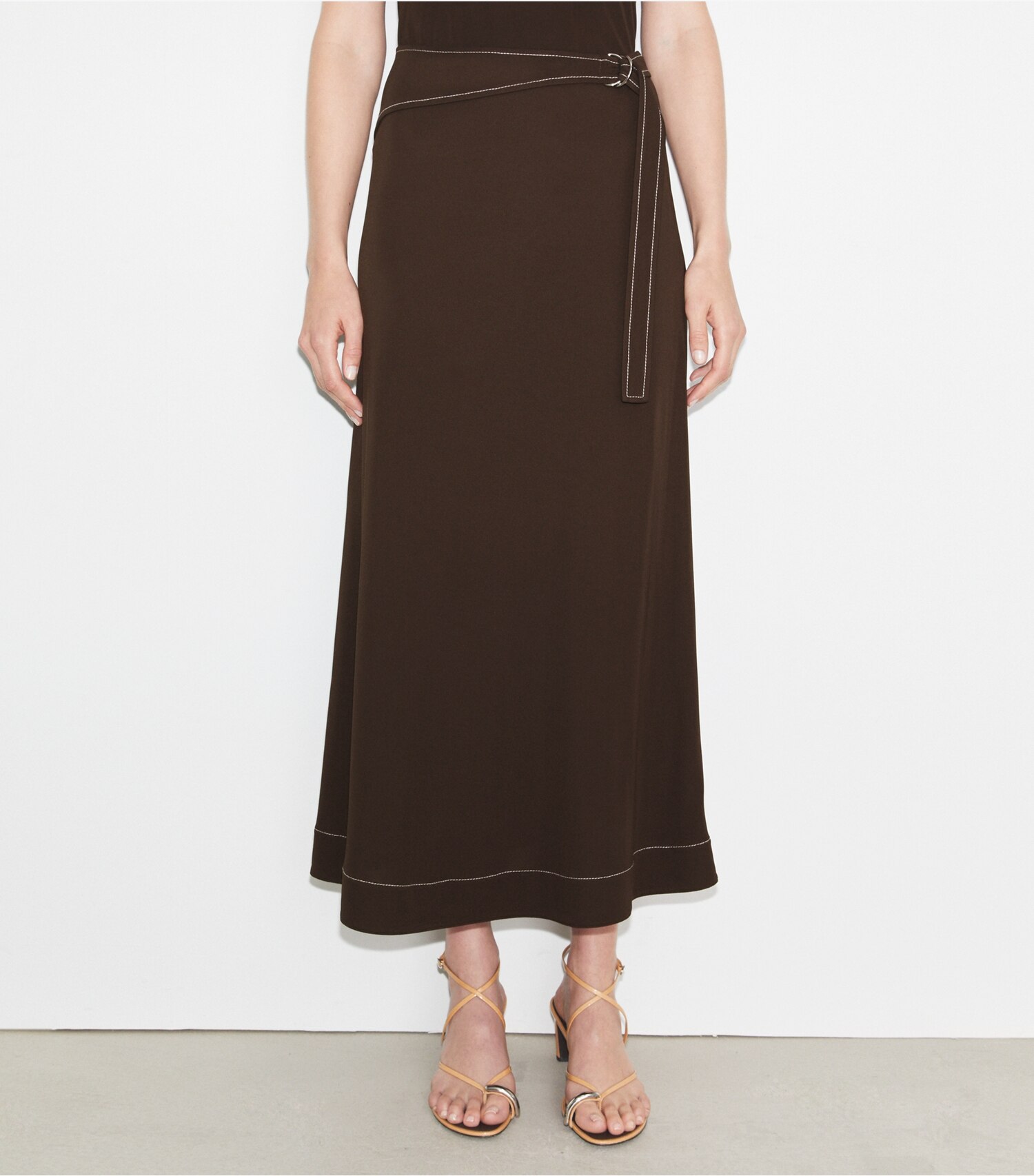 Belted Jersey Skirt