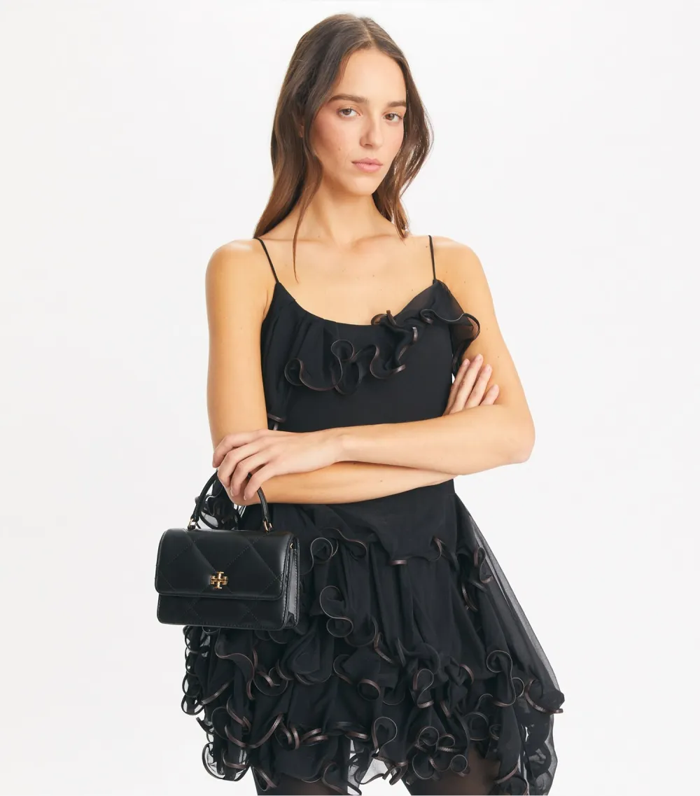 Mini Kira Diamond Quilt Top-Handle Crossbody