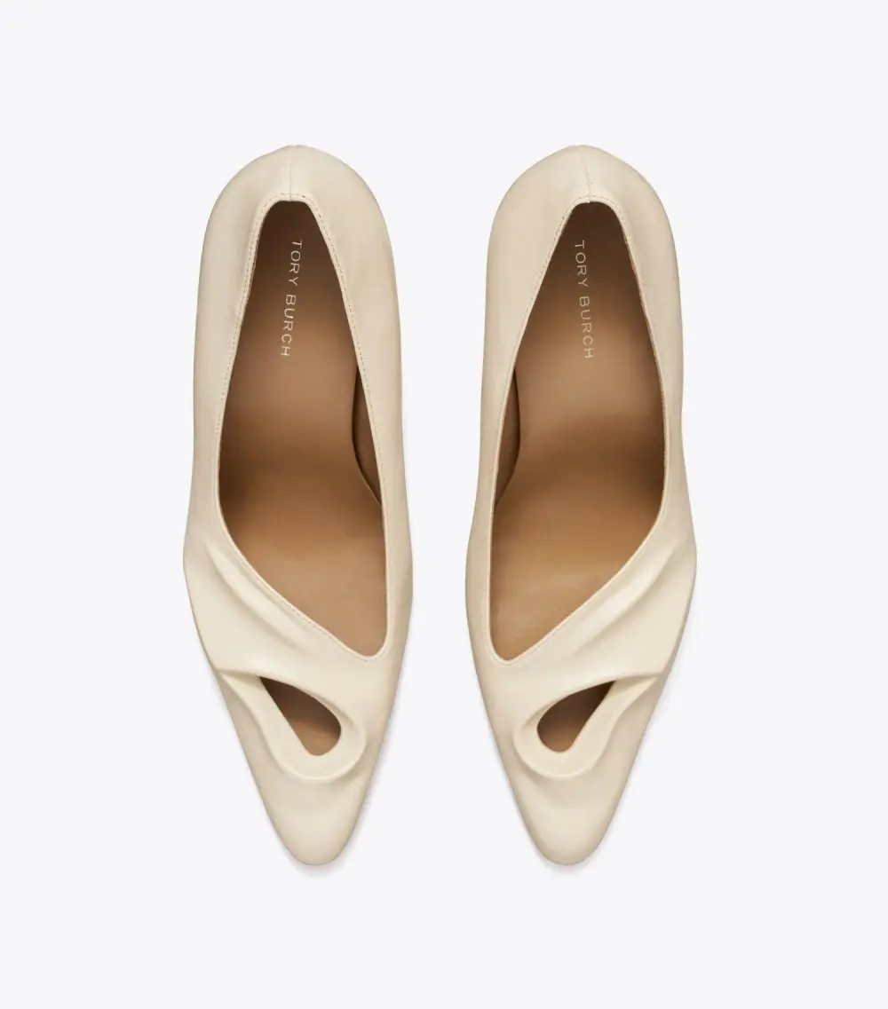 Sculpted Peep-Toe Pump