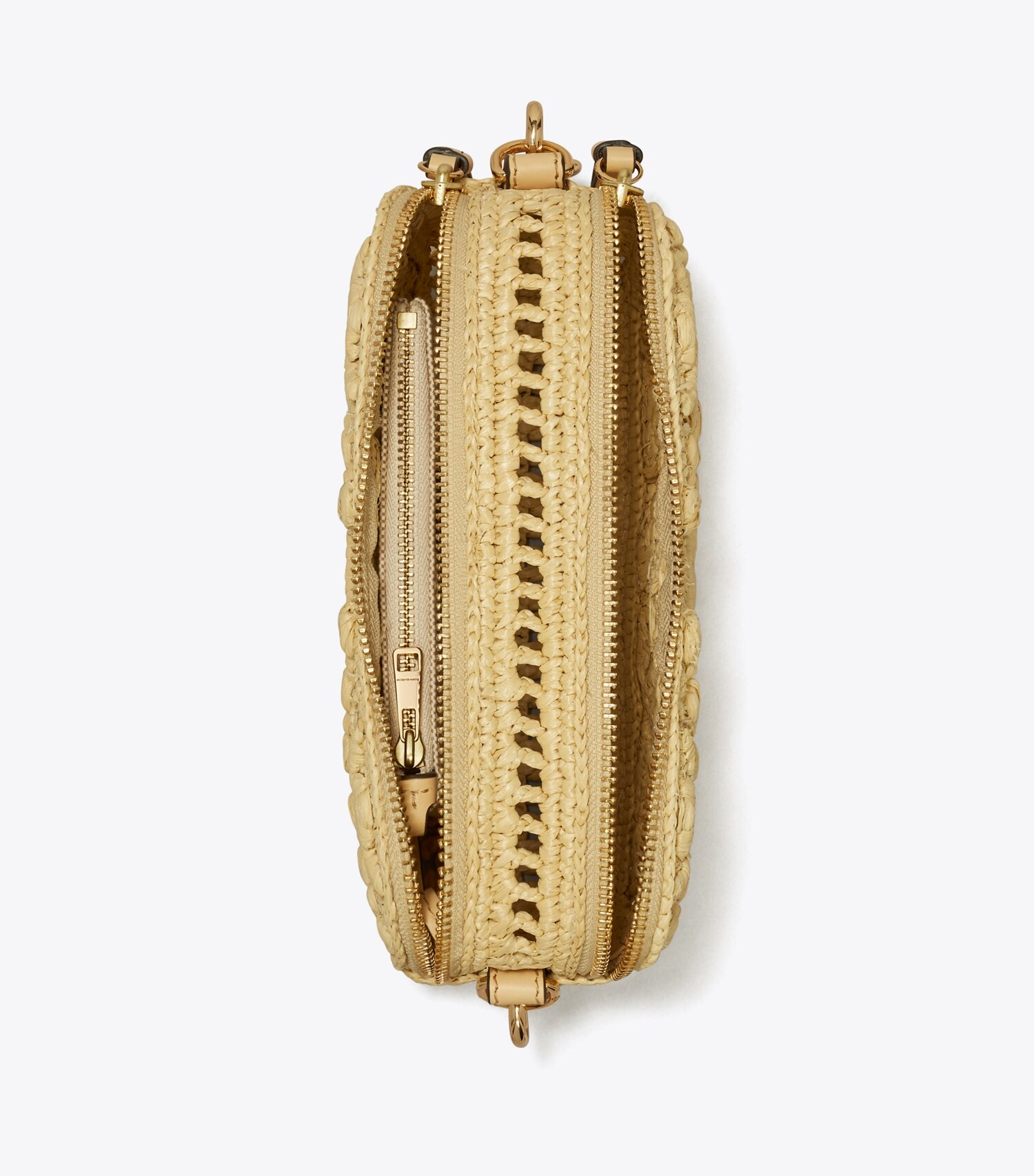 T Monogram Mini Miller Raffia Crossbody Bag