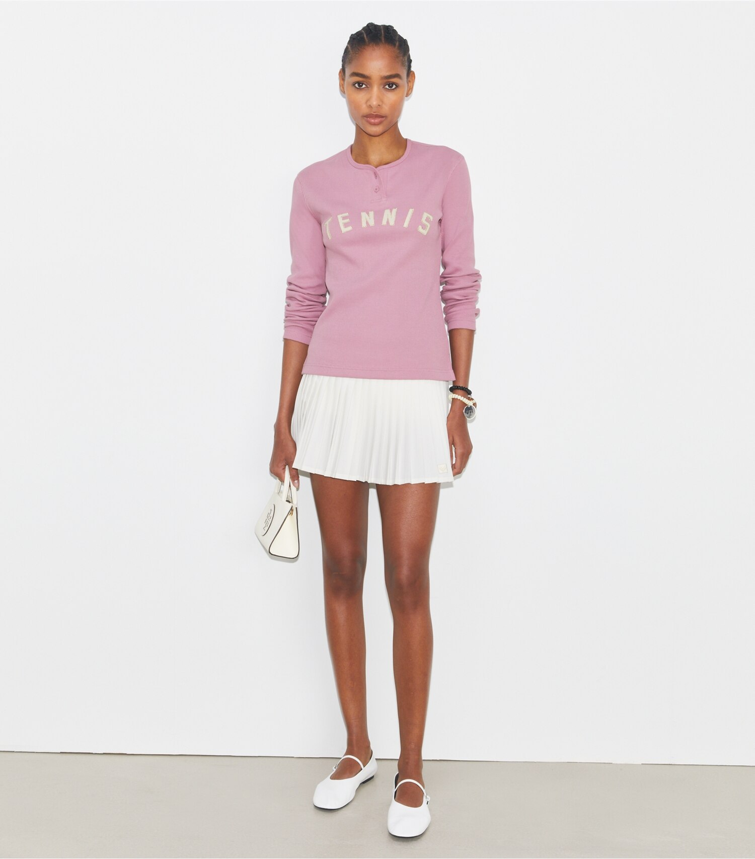 Ribbed Cotton Tennis Henley