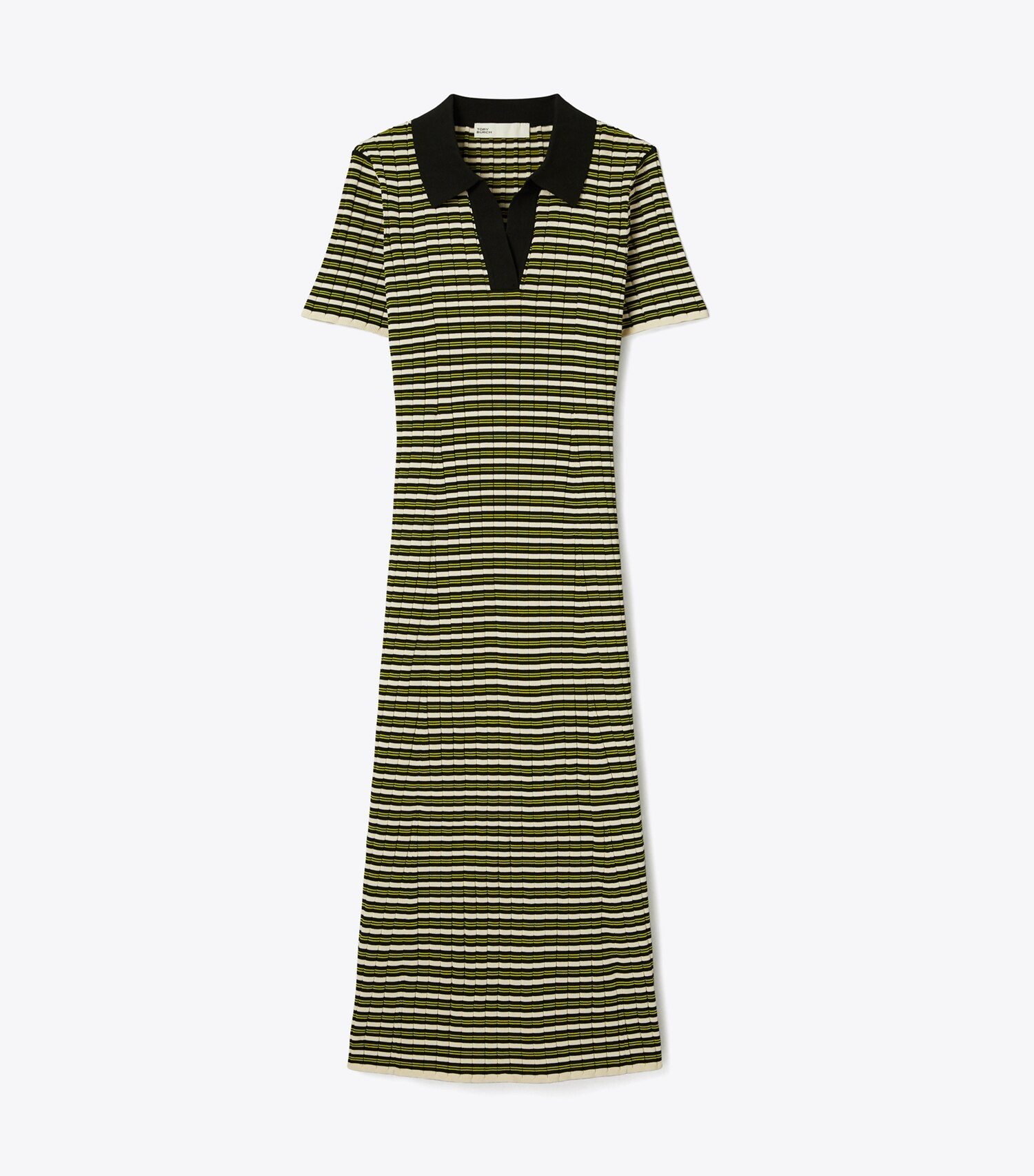 Stripe Knit Polo Dress
