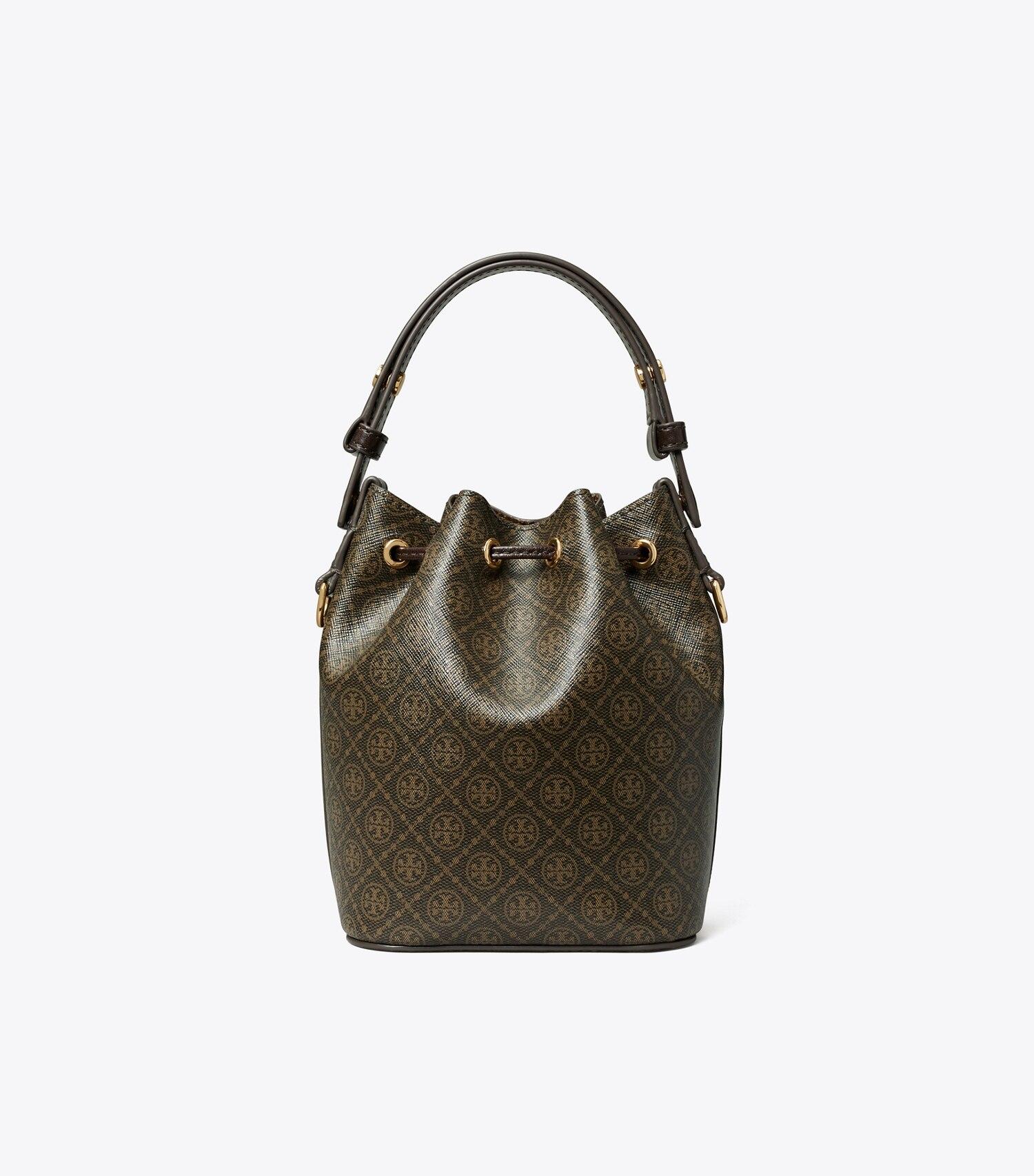 T Monogram Coated Canvas Mini Bucket Bag