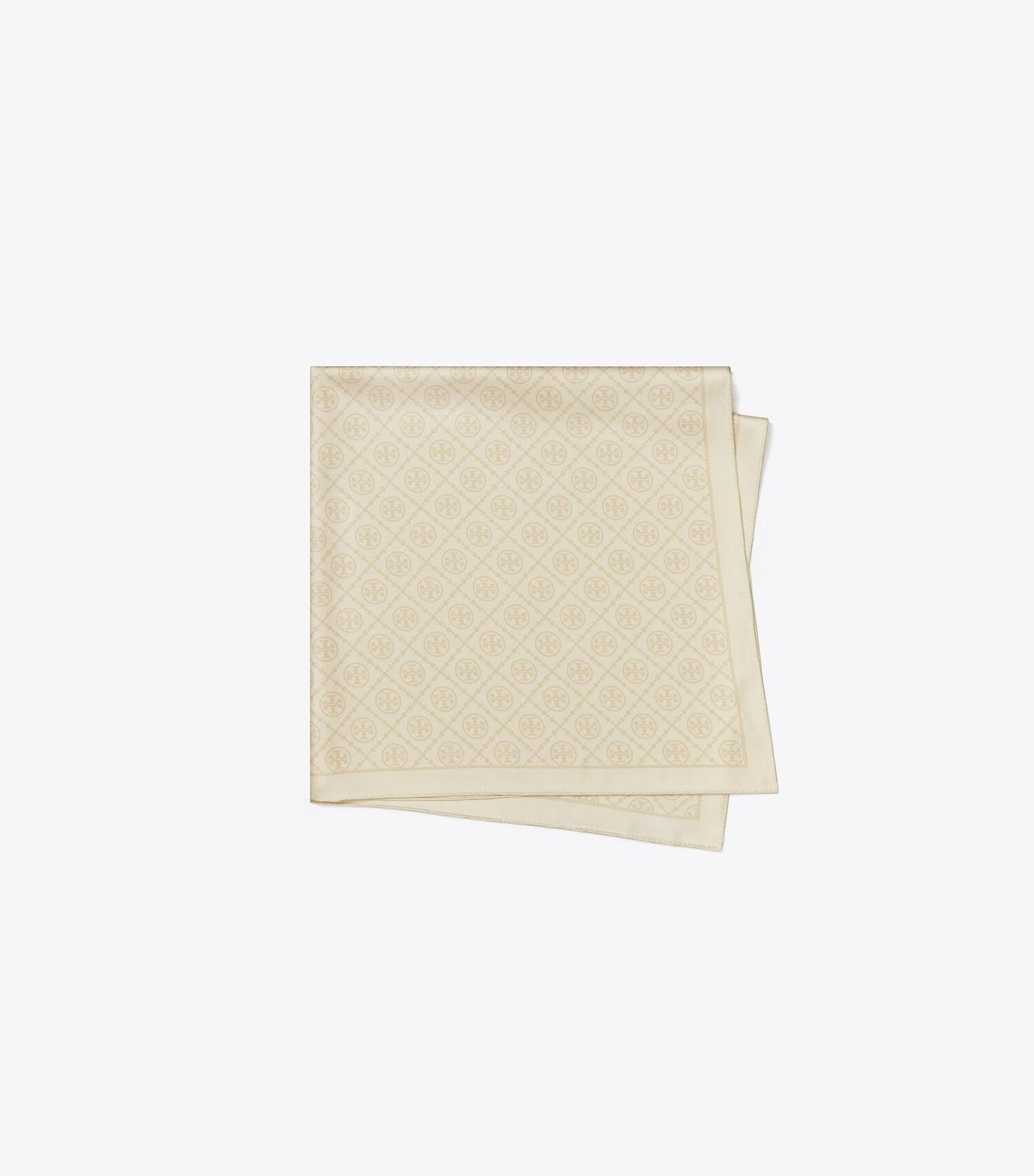 T Monogram Double-Sided Silk Square Scarf