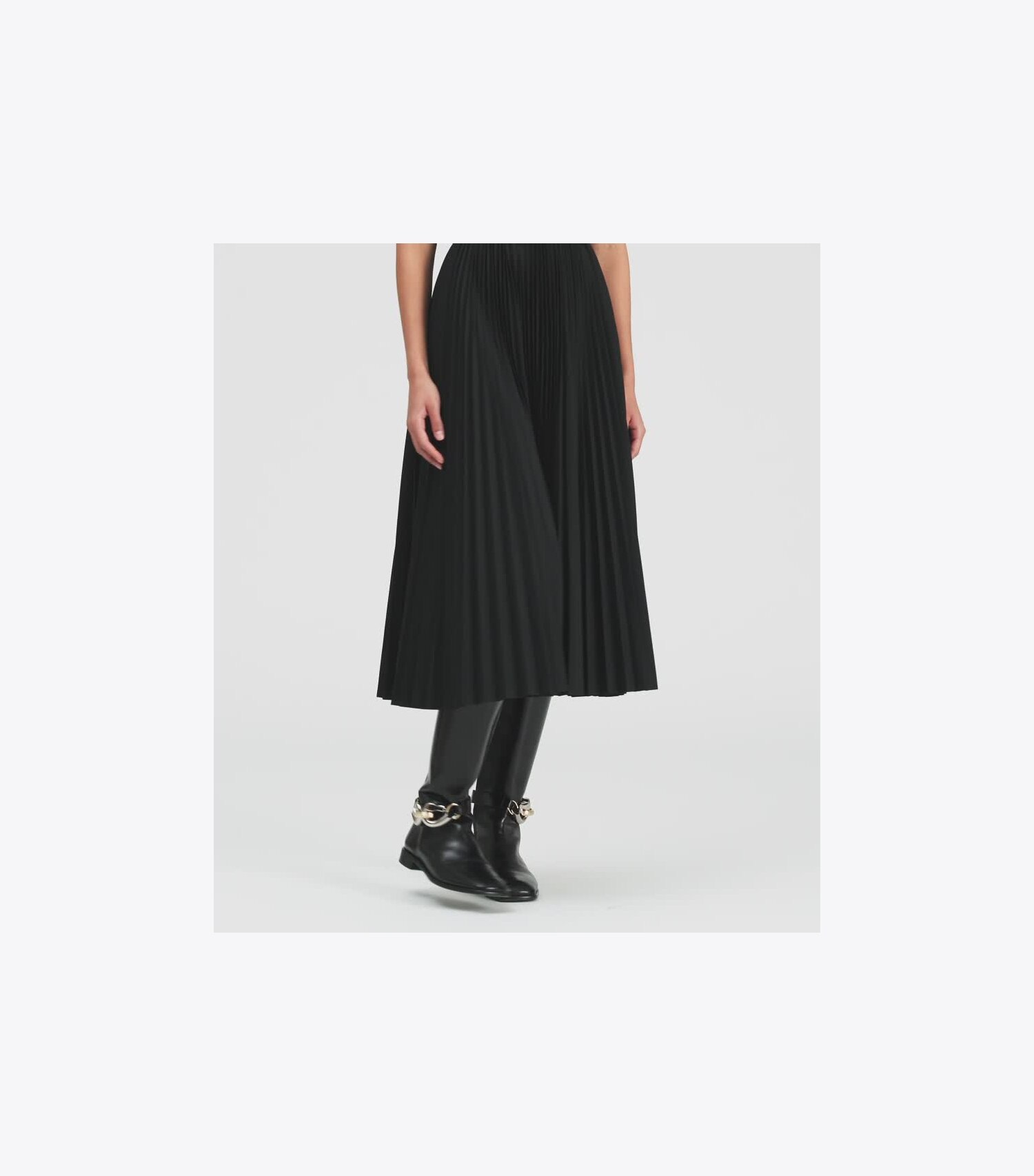 Poplin Pleated Shirtdress