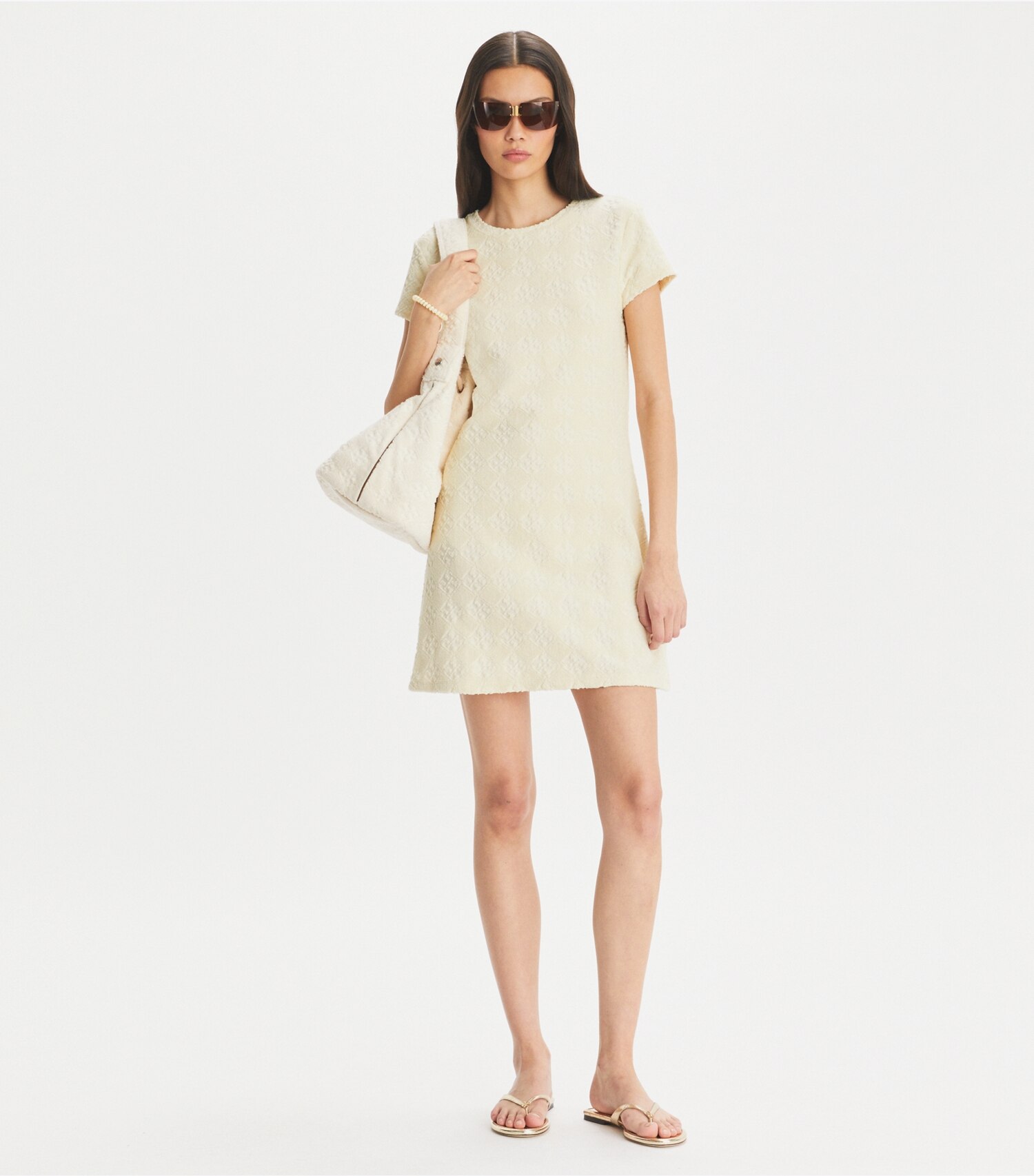 Terry Jacquard Logo Shirtdress