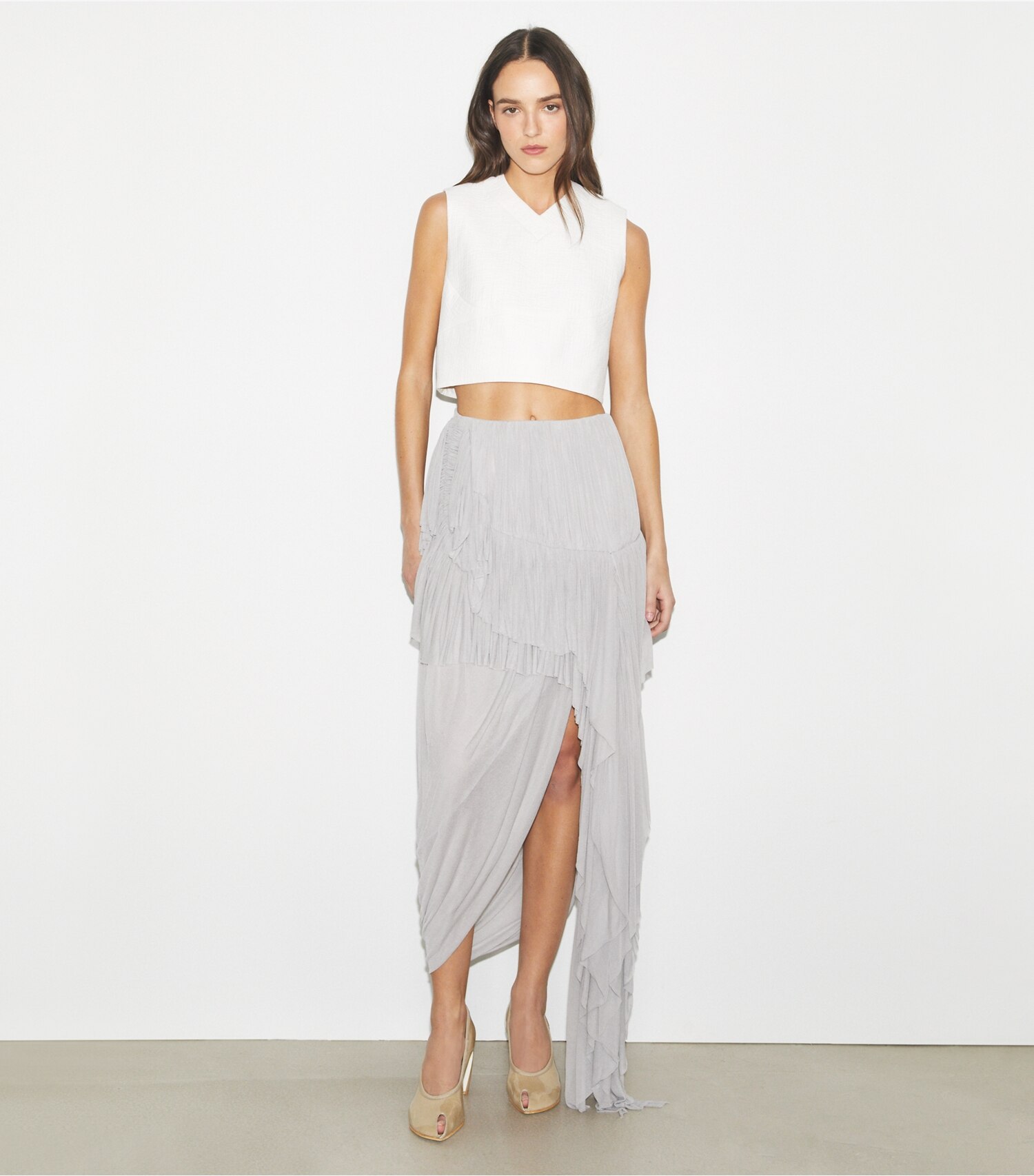 Draped Jersey Skirt