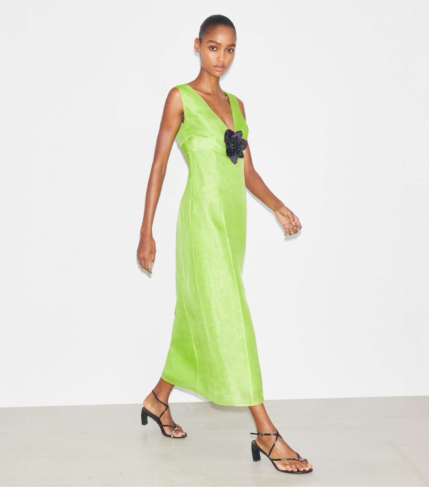 Pierced Multi-Strap Heeled Sandal