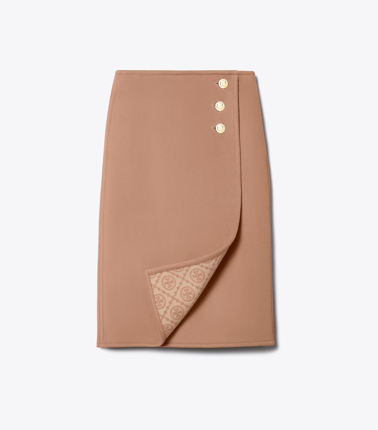T Monogram Midi Wrap Skirt