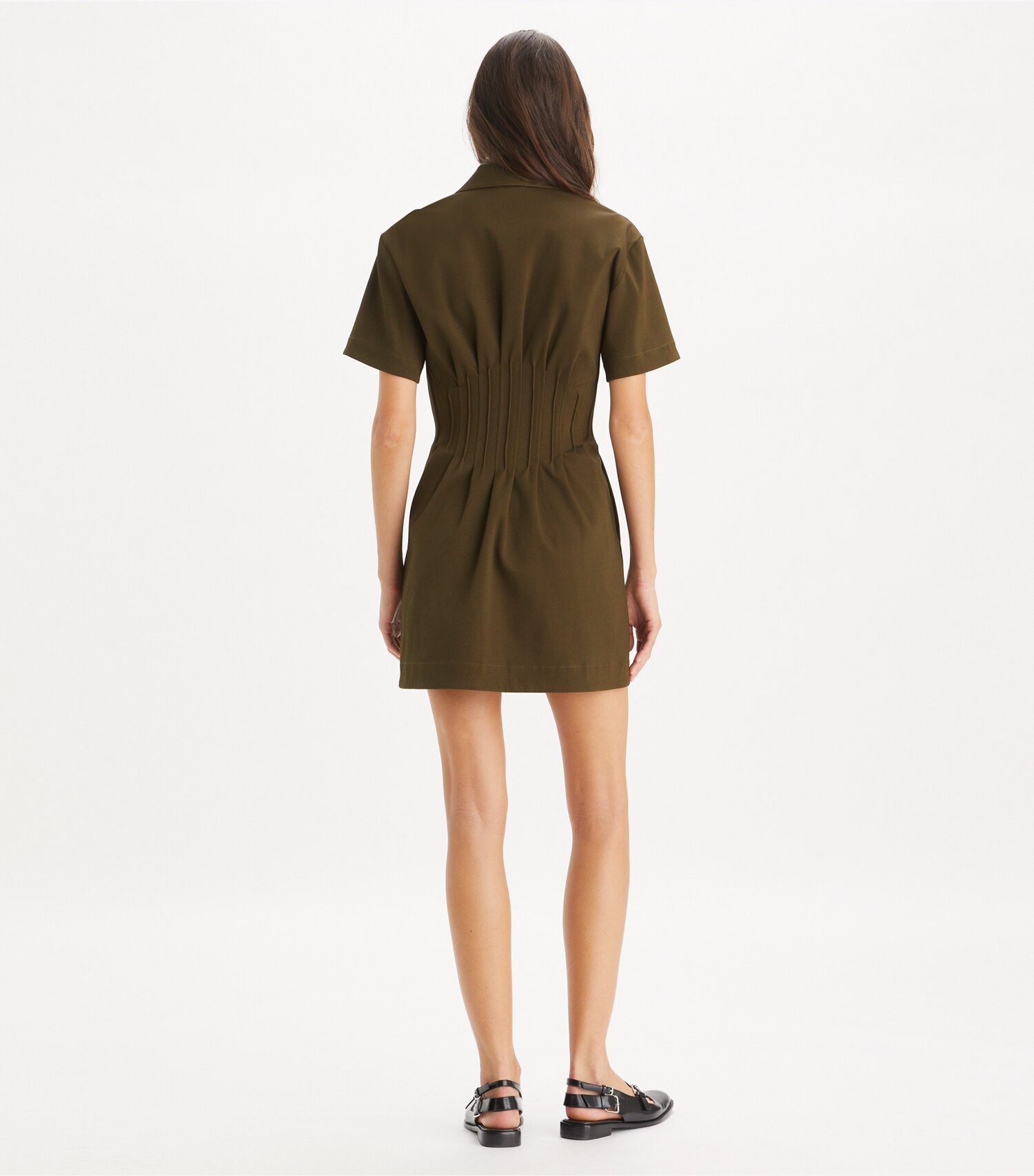 Zip-Front Viscose Dress