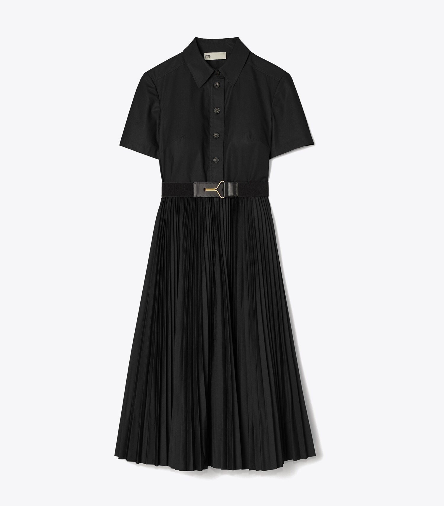 Poplin Pleated Shirtdress