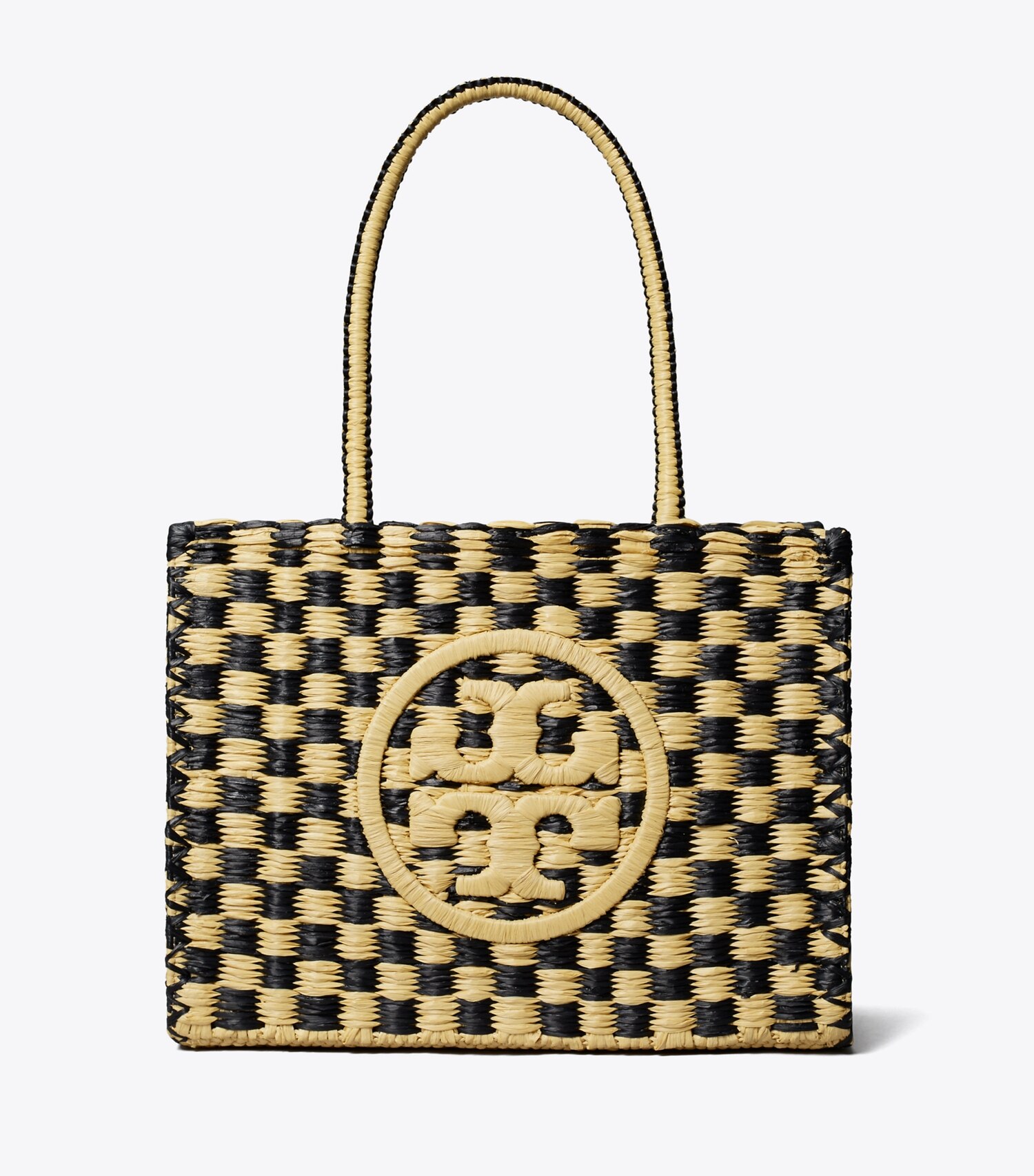 Small Ella Hand-Crocheted Checkered Tote