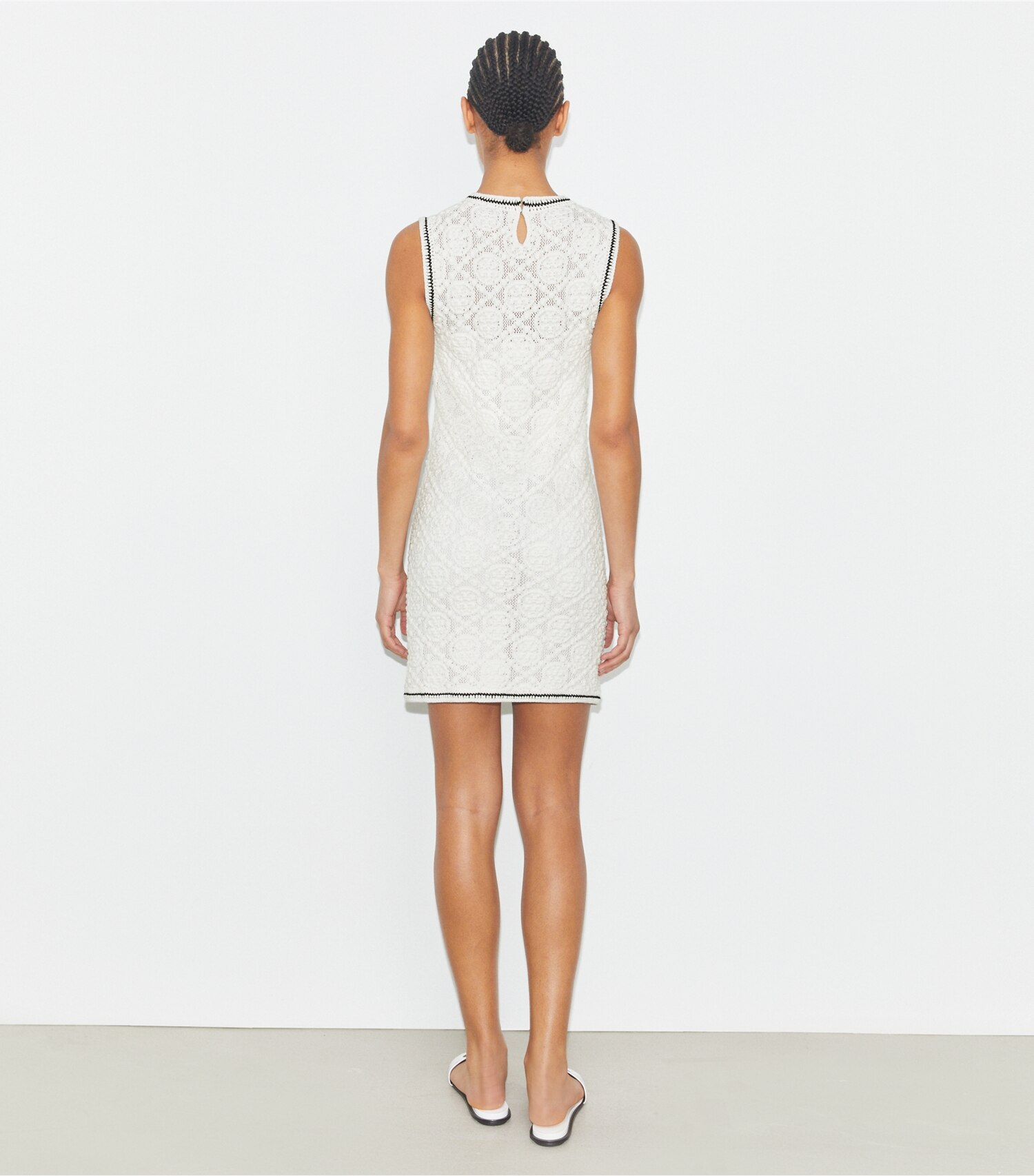 Cotton Pointelle Knitted Tank Dress